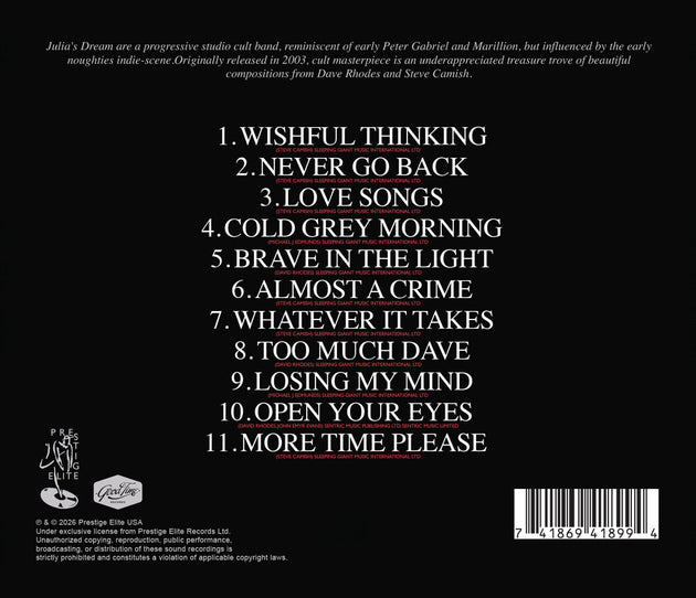 the album cover for Julia's Dream - Hindsight