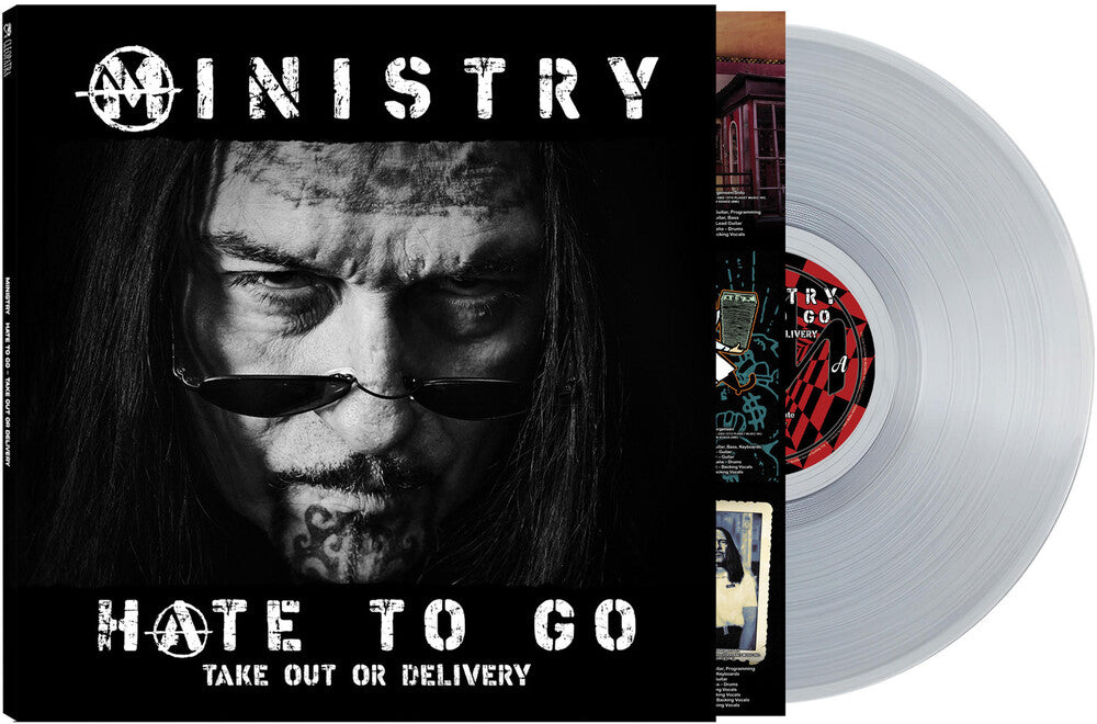 the album cover for Ministry - Hate To Go - Take Out Or Delivery [Clear]