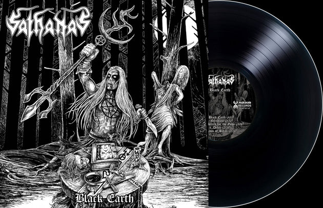 the album cover for Sathanas - Black Earth [Limited Edition]