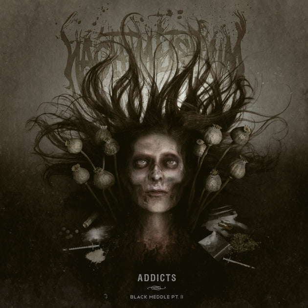 the album cover for Nachtmystium - Addicts - Black Meddle Pt. Ii [Colored Vinyl] (Gate) [Limited Edition]
