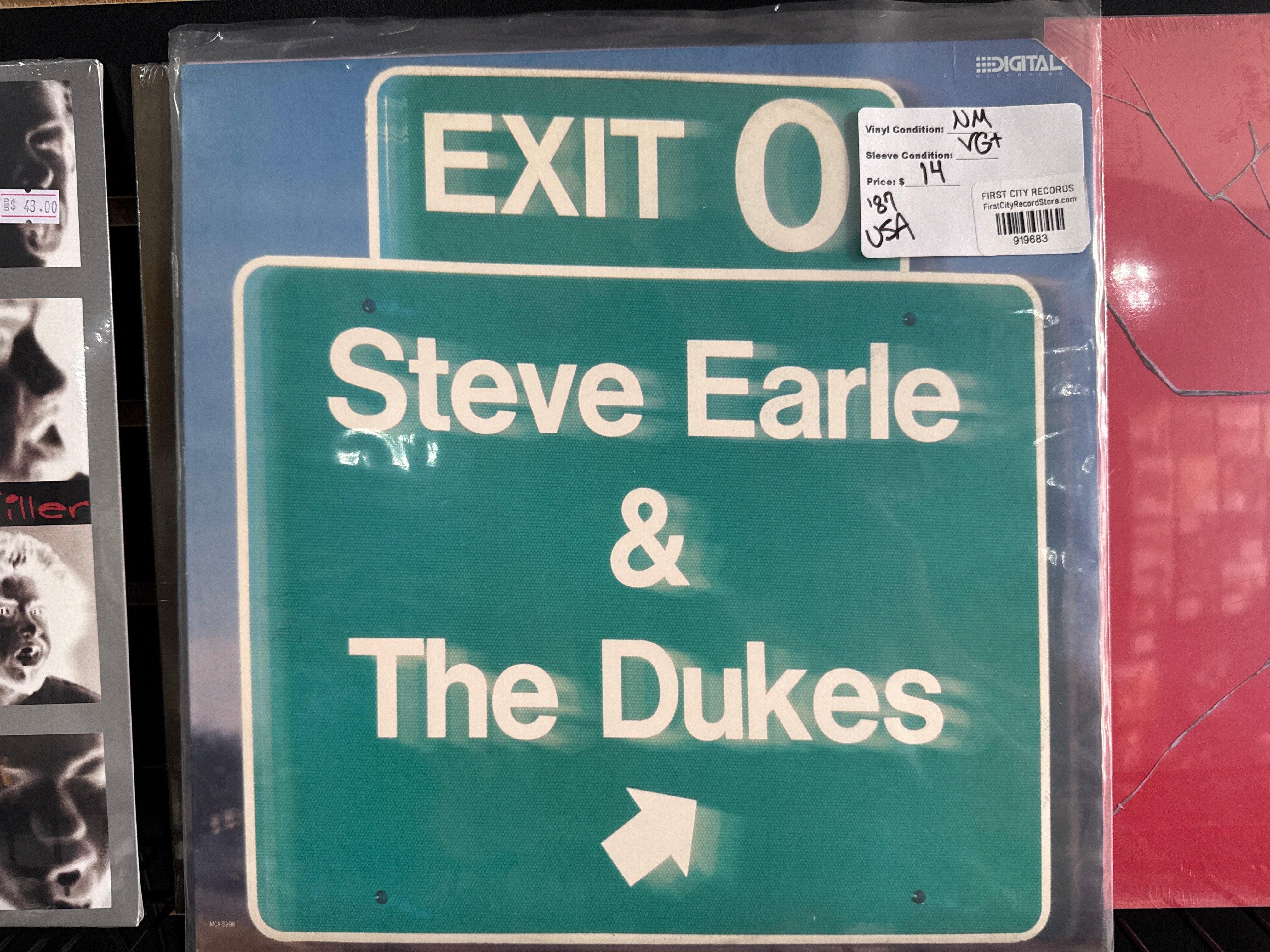 Steve Earle & The Dukes - Exit 0 (1987, USED)