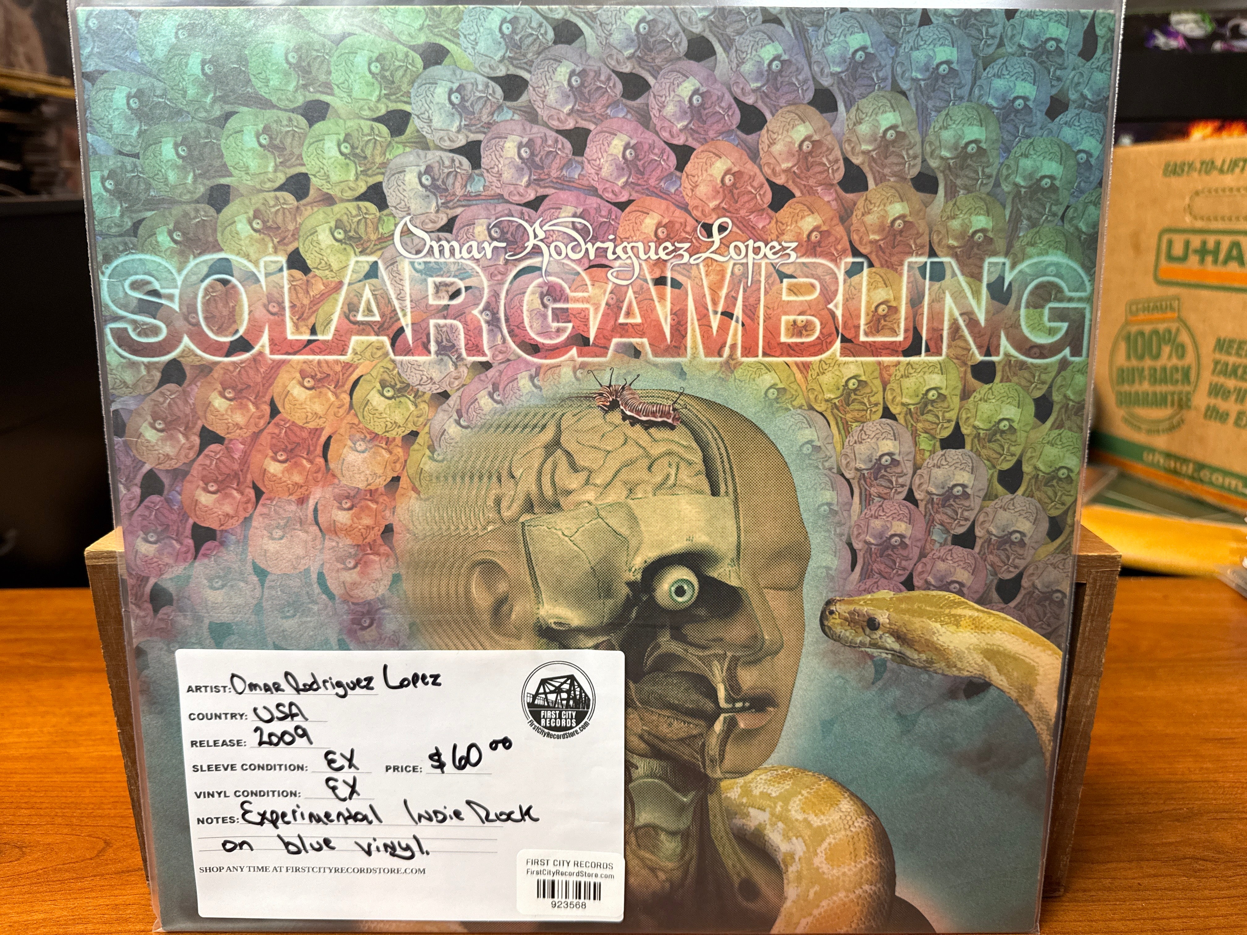 Omar Rodriguez Lopez - Solar Gambling (2009, Blue Vinyl)