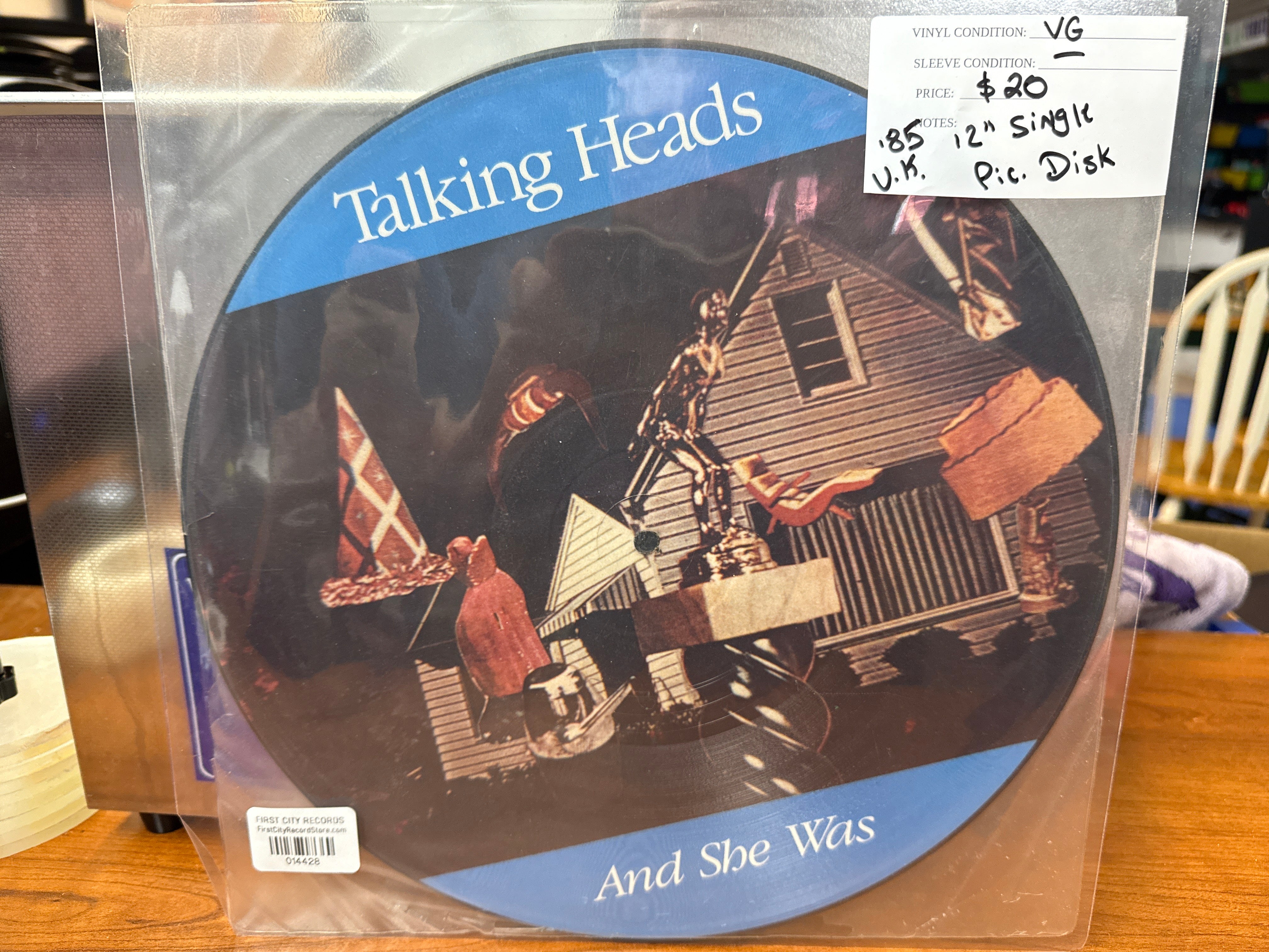 Talking Heads - And She Was 12" (1985, U.K. Pressing, Picture Disk, USED)