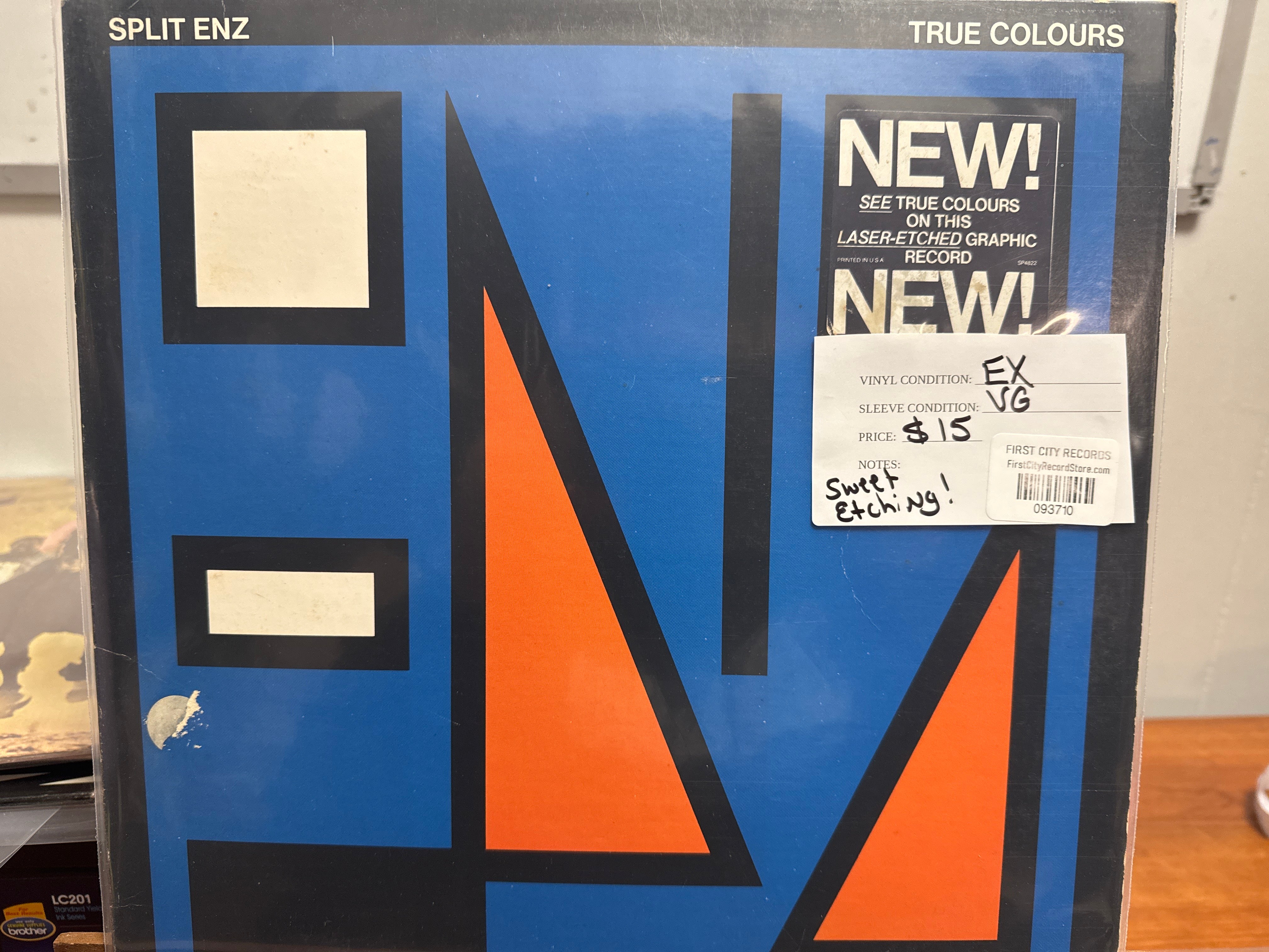 Split Enz - True Colors (Etching, Promo, USED)