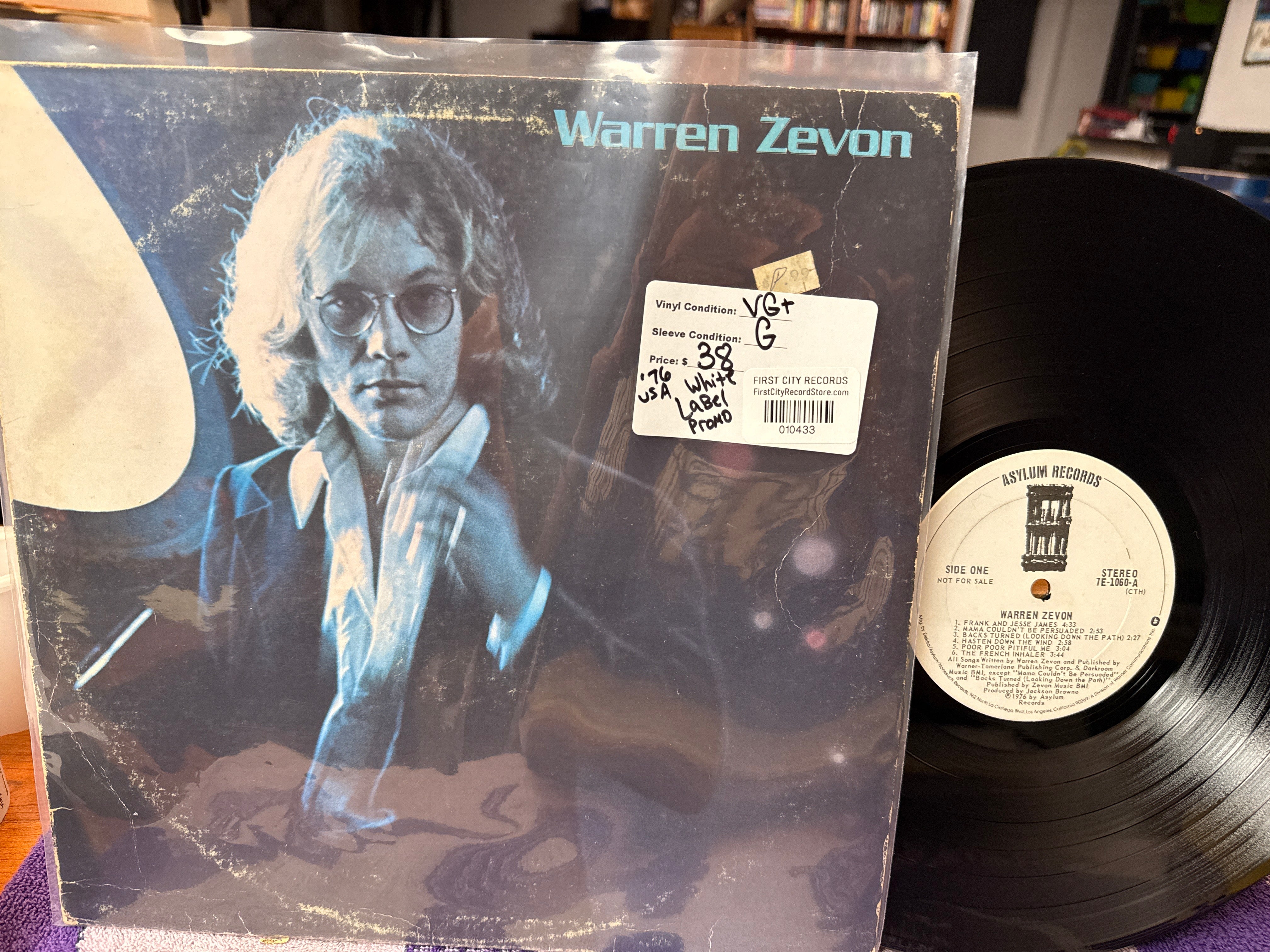 Warren Zevon - Self Titled (1976, White Label Promo, USED)