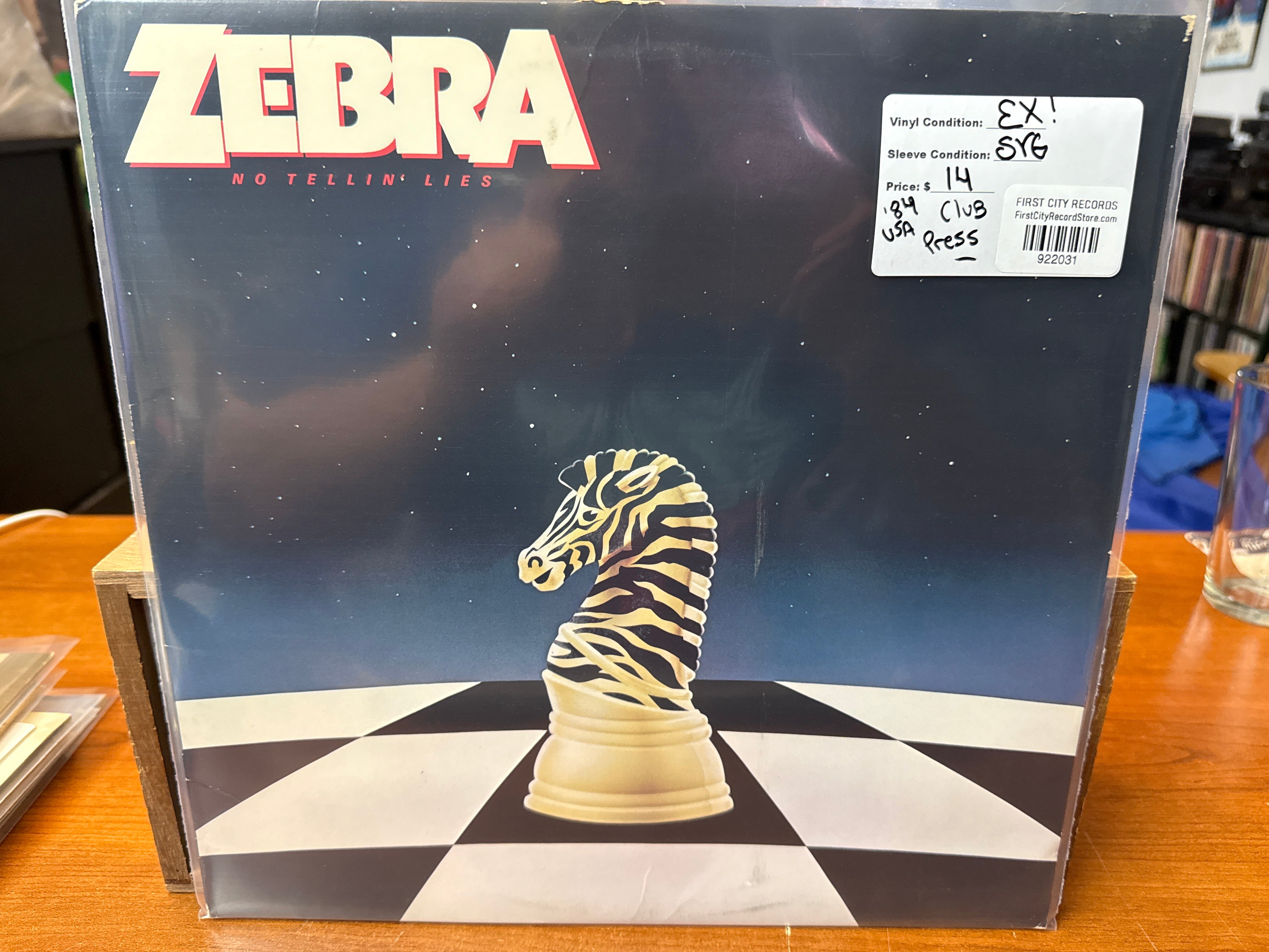 Zebra - No Tellin' Lies (1984, Club Pressing, USED)