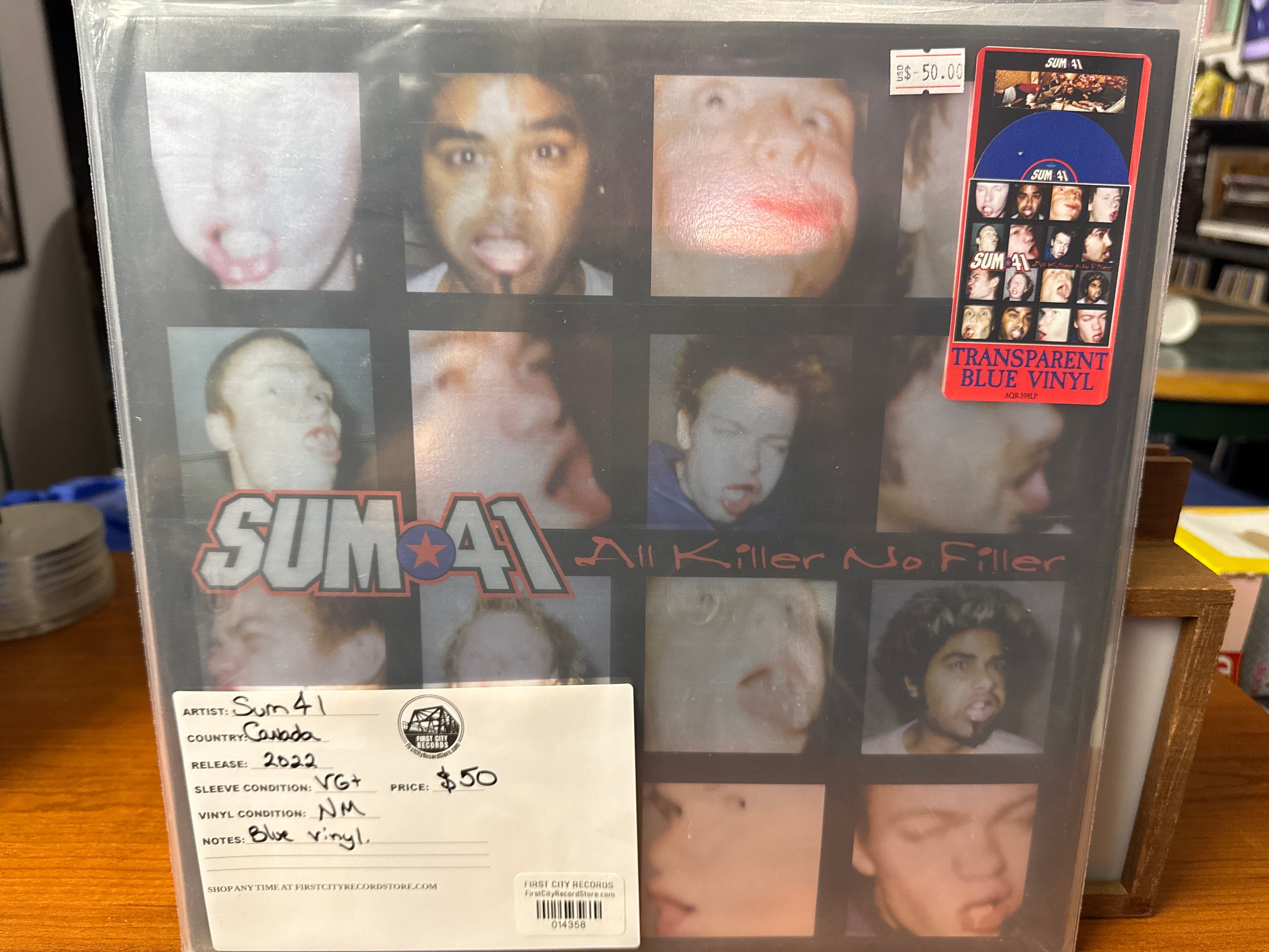 Sum 41 - All Killer No Filler (Blue Vinyl, USED)