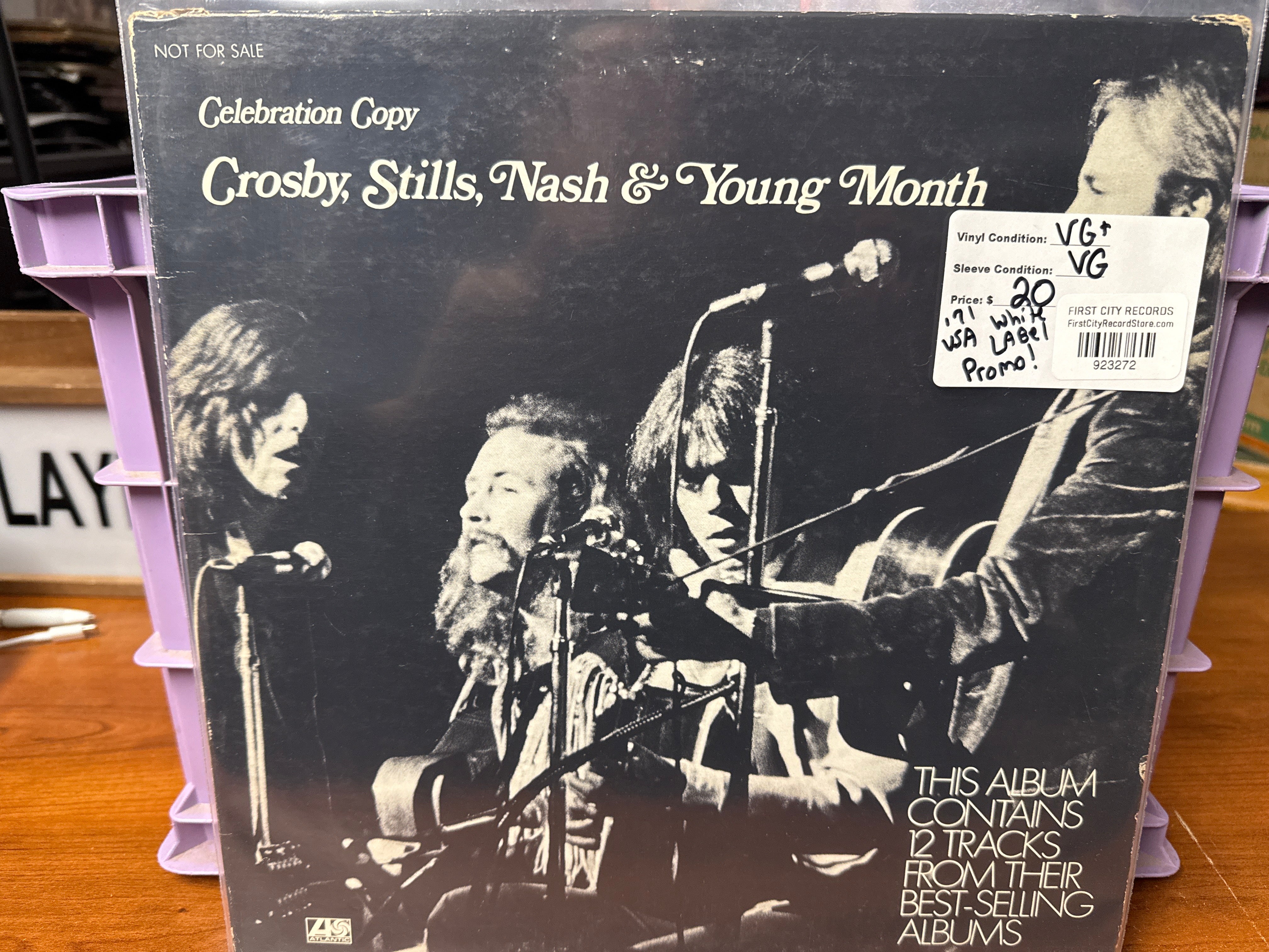 Crosby Stills Nash & Young Month - Celebration Copy (1971, White Label Promo, USED)