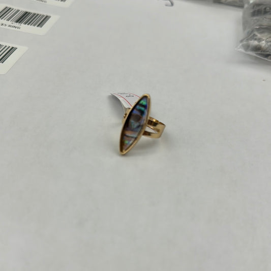 Silver Abalone Adjustable Ring