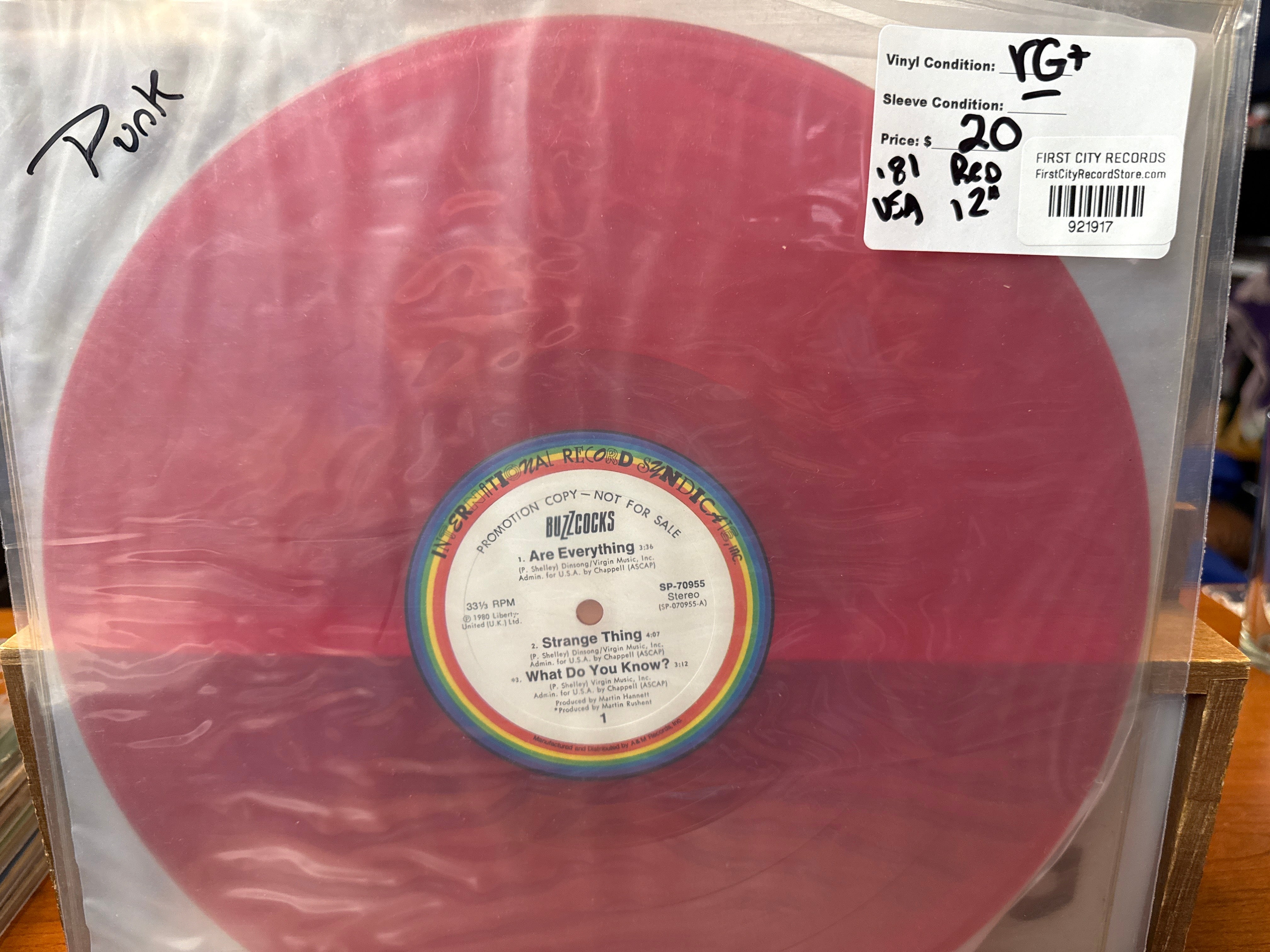 Buzzcocks - Parts 1,2,3 (1981, EP, Red Vinyl, USED)