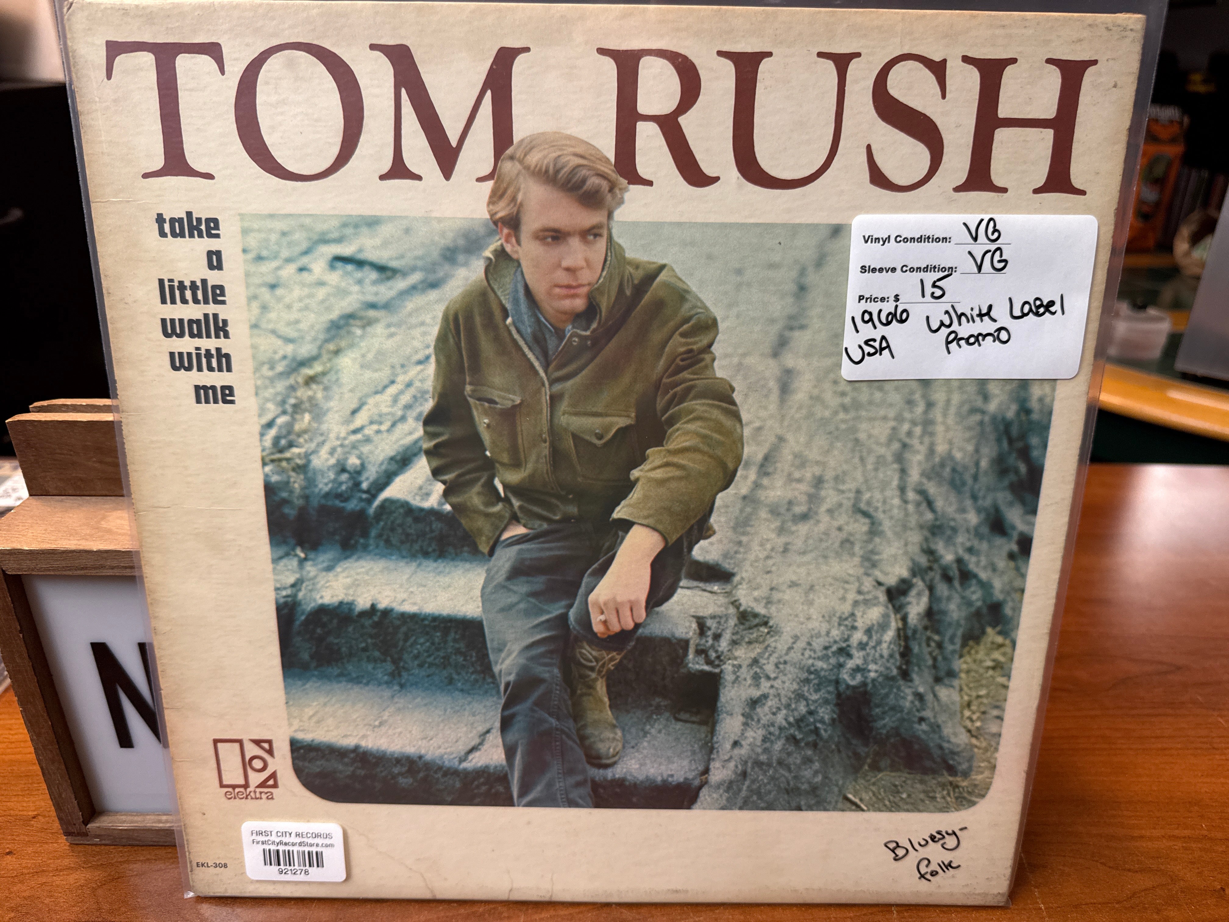 Tom Rush – Take A Little Walk With Me (1966, White Label Promo, USED)