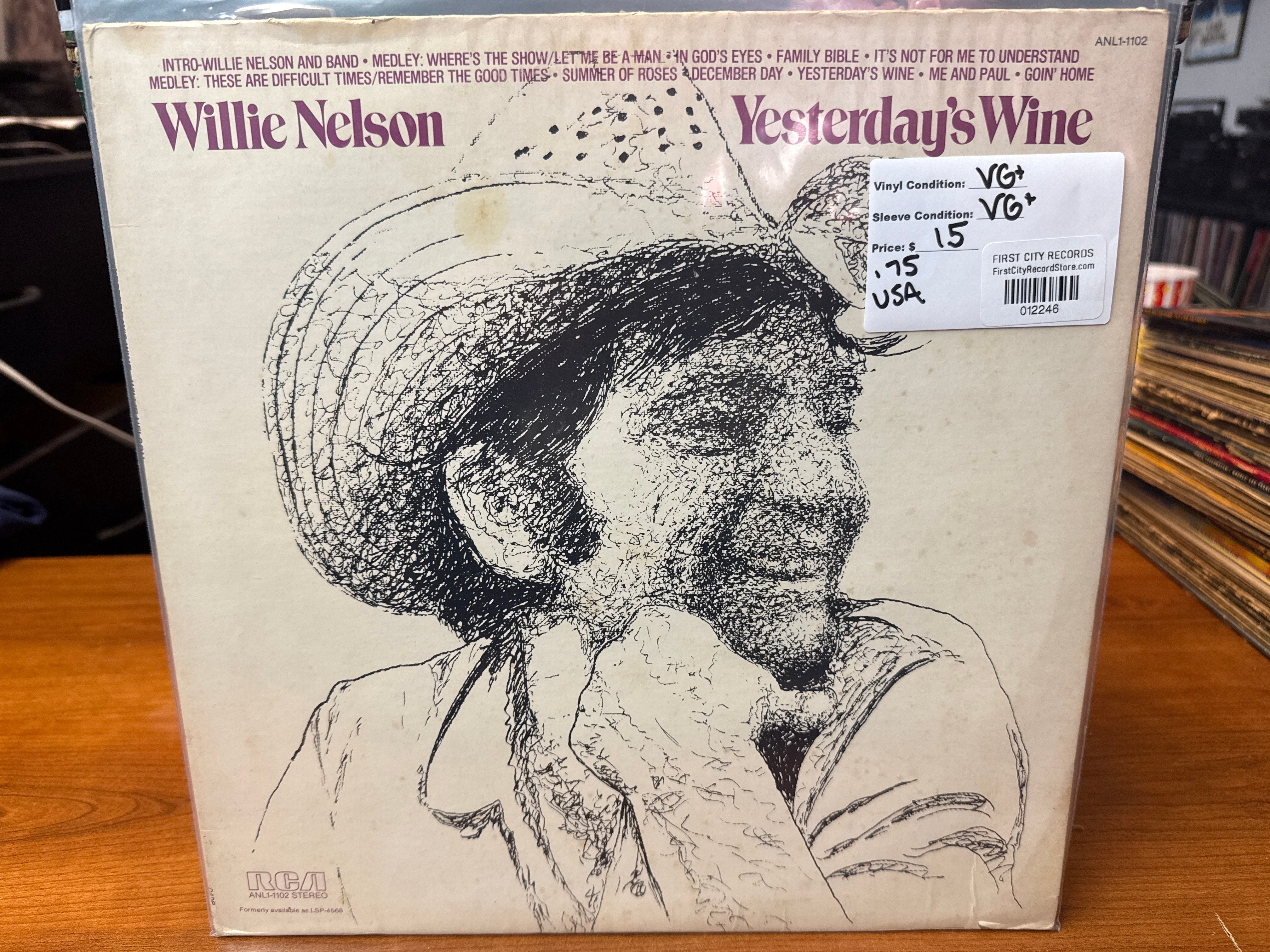 Willie Nelson - Yesterday's Wine (1975, USED)
