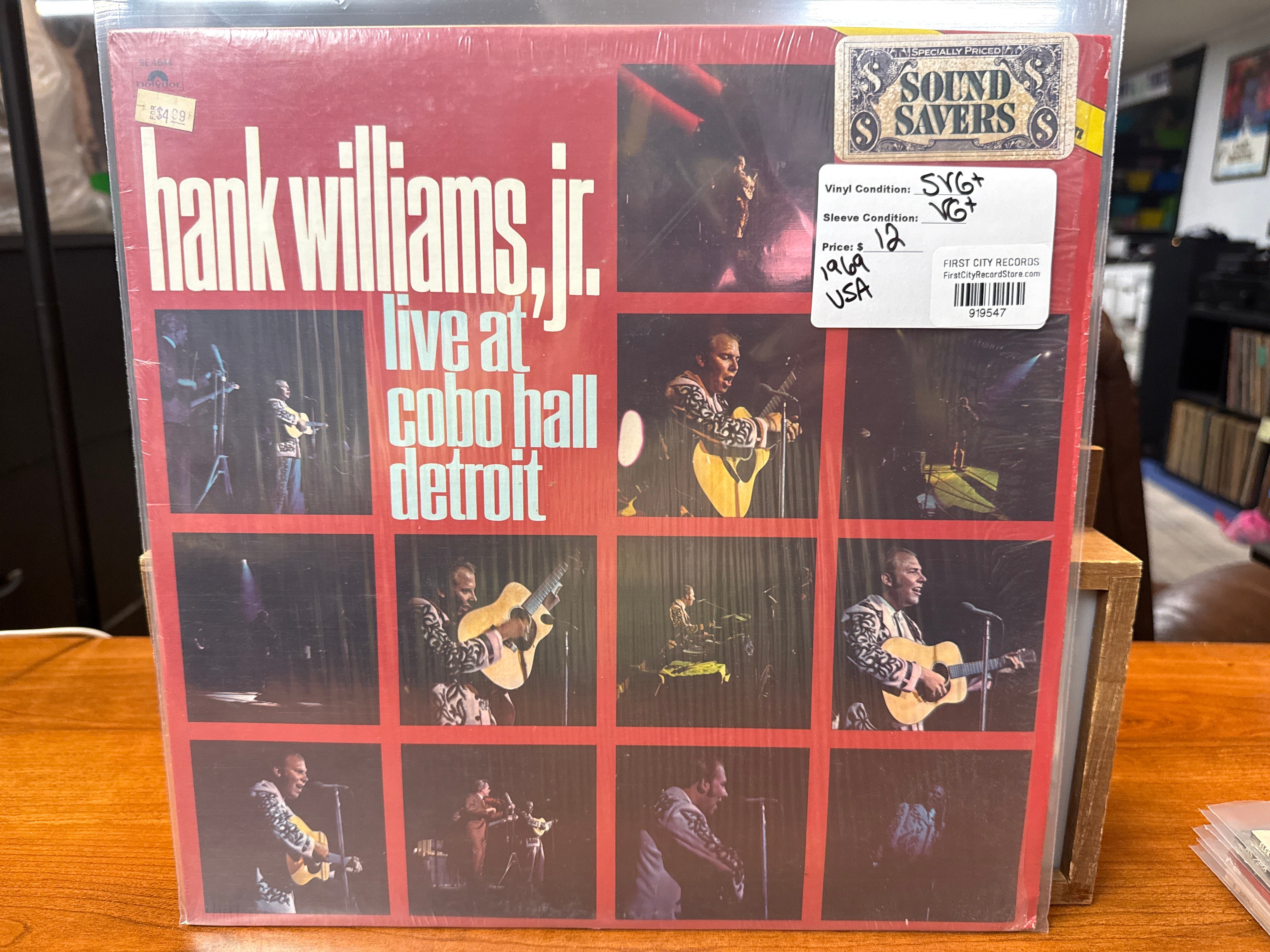 Hank Williams Jr. - Live at Cobo Hall Detroit (1969, USED)