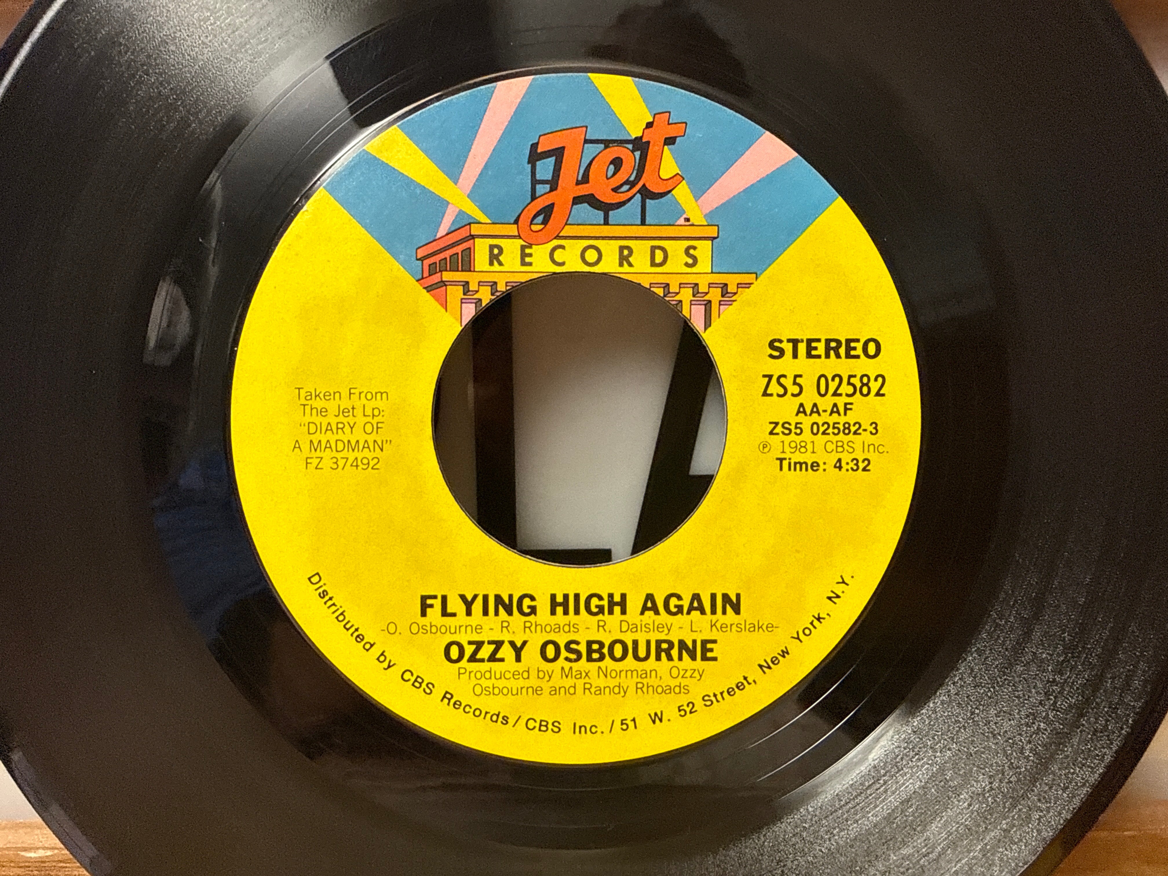 Ozzy Osbourne - Flying High Again/I Dont Know Live (1981, 7")