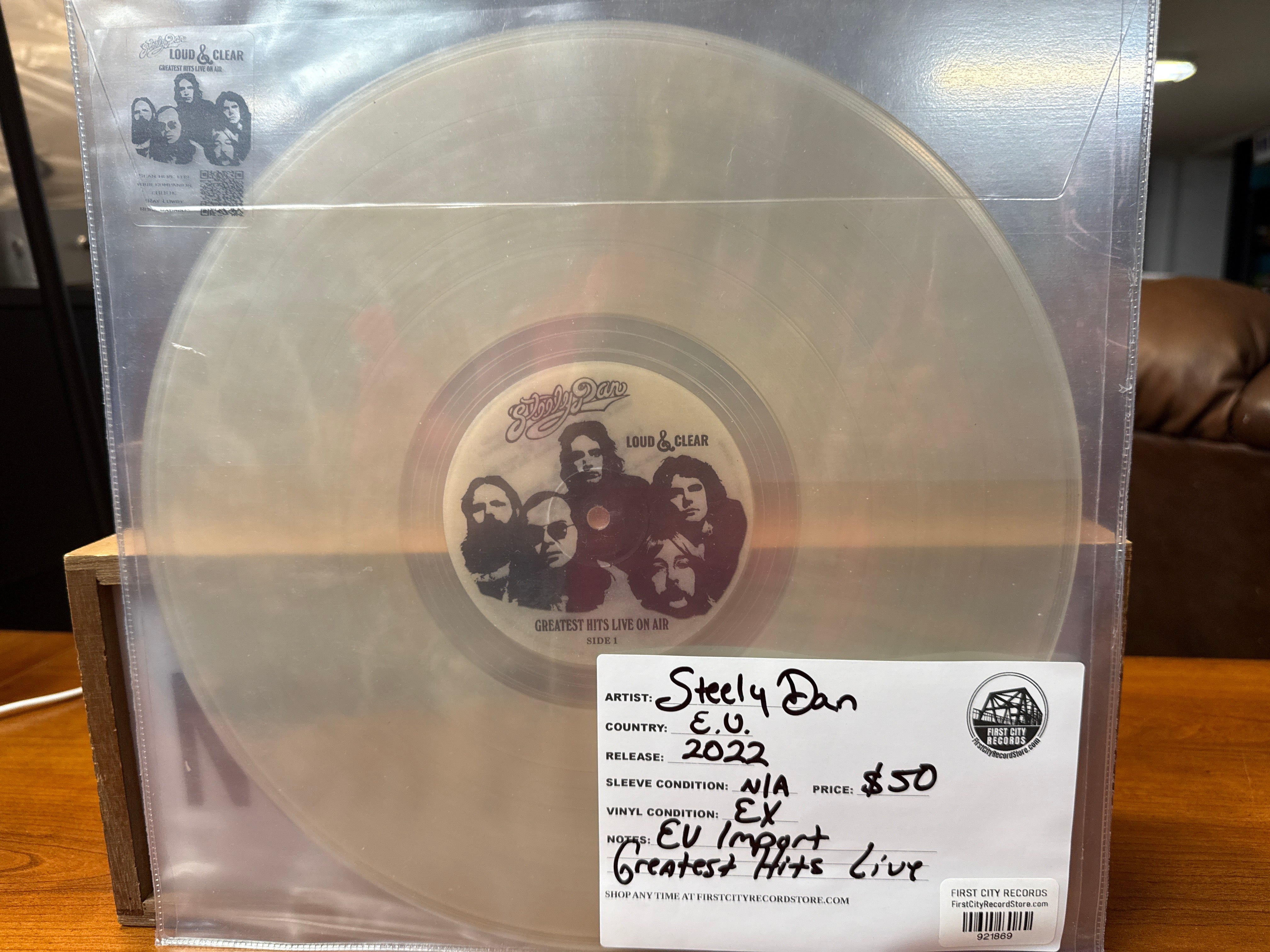 Steely Dan - Greatest Hits Live On Air (2022, Clear Vinyl, USED)