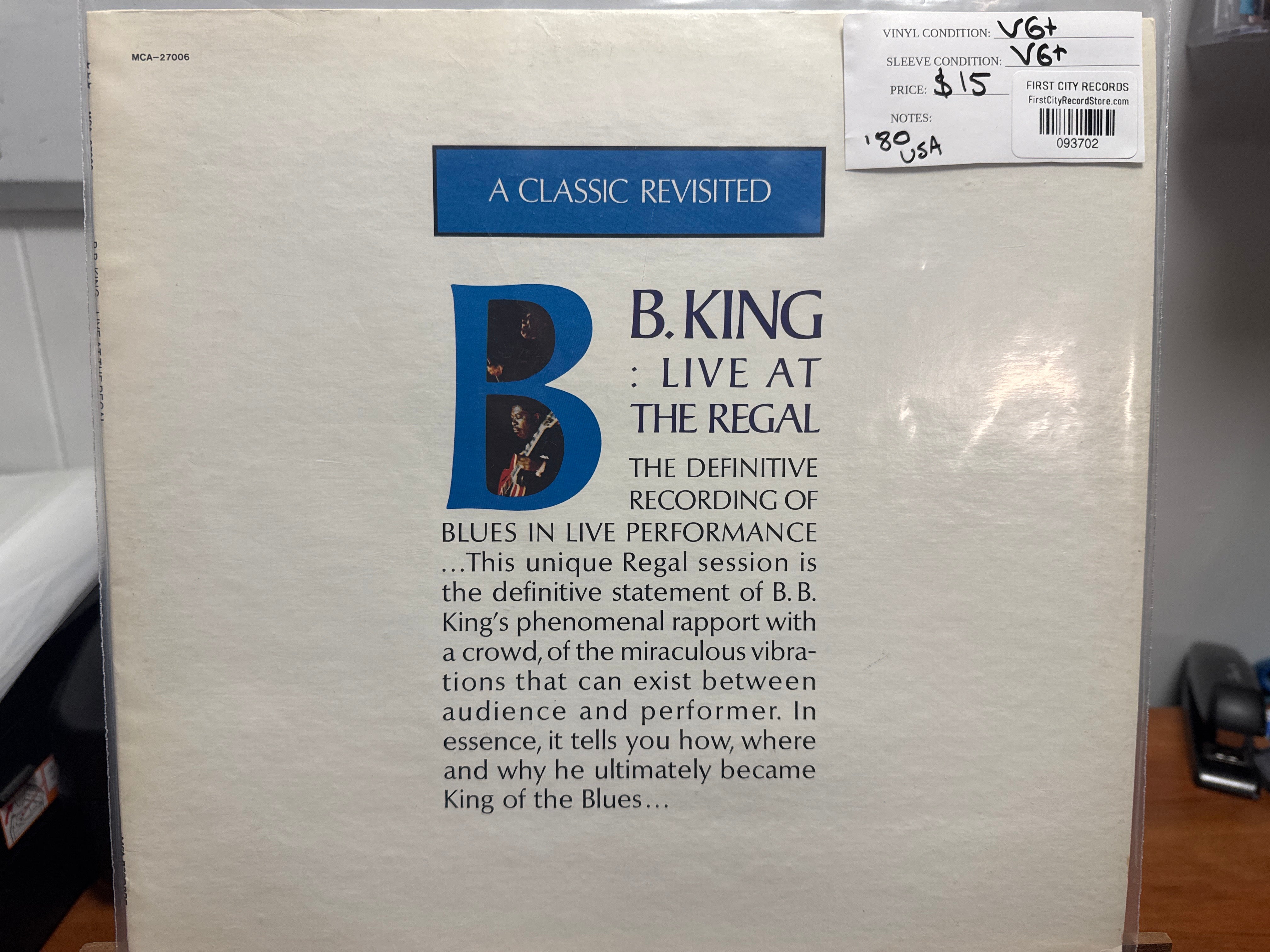 BB King - Live at the Regal (USED)