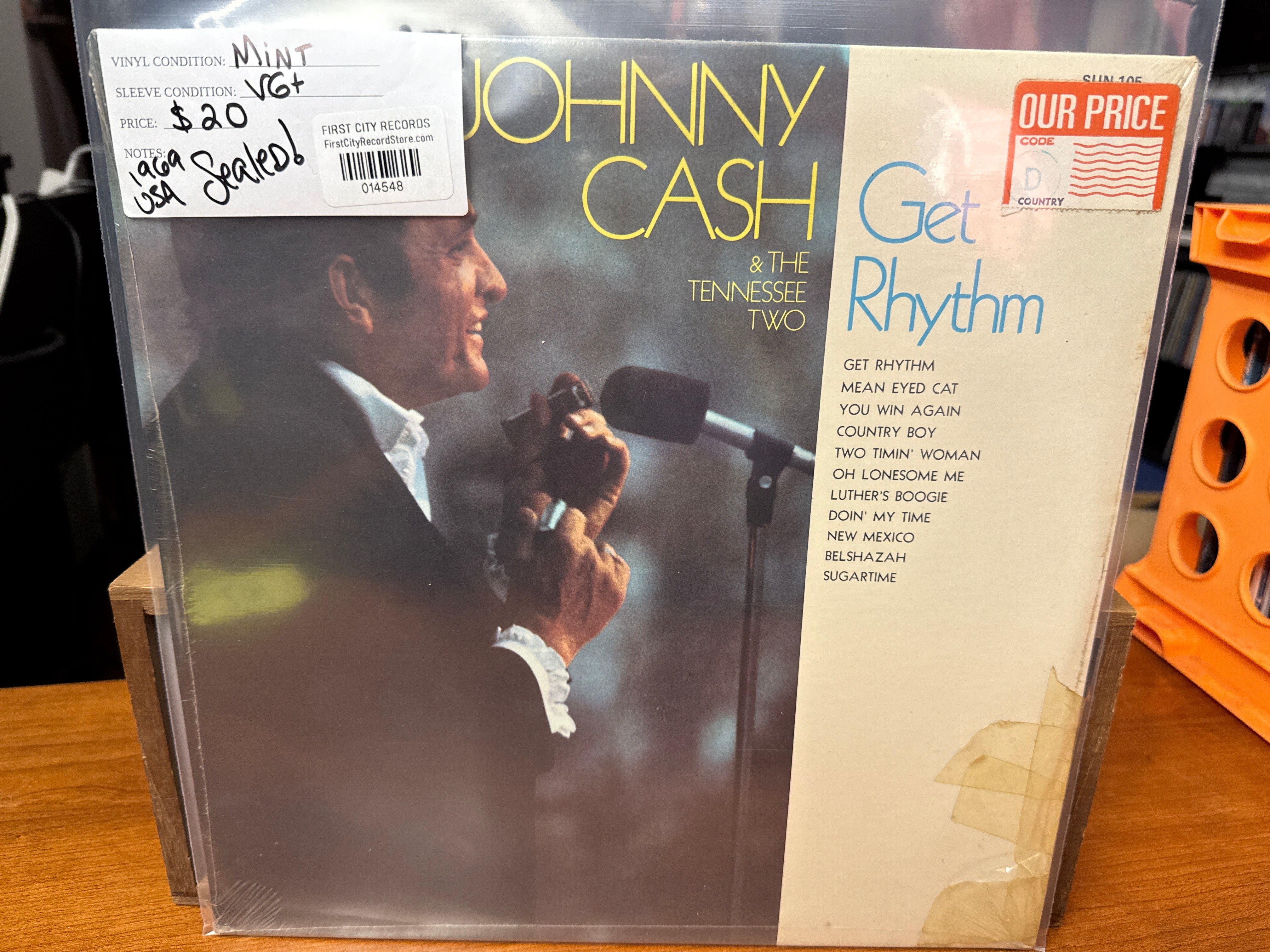 Johnny Cash & The Tennessee Two - Get Rhythm (1969, Sealed, USED)
