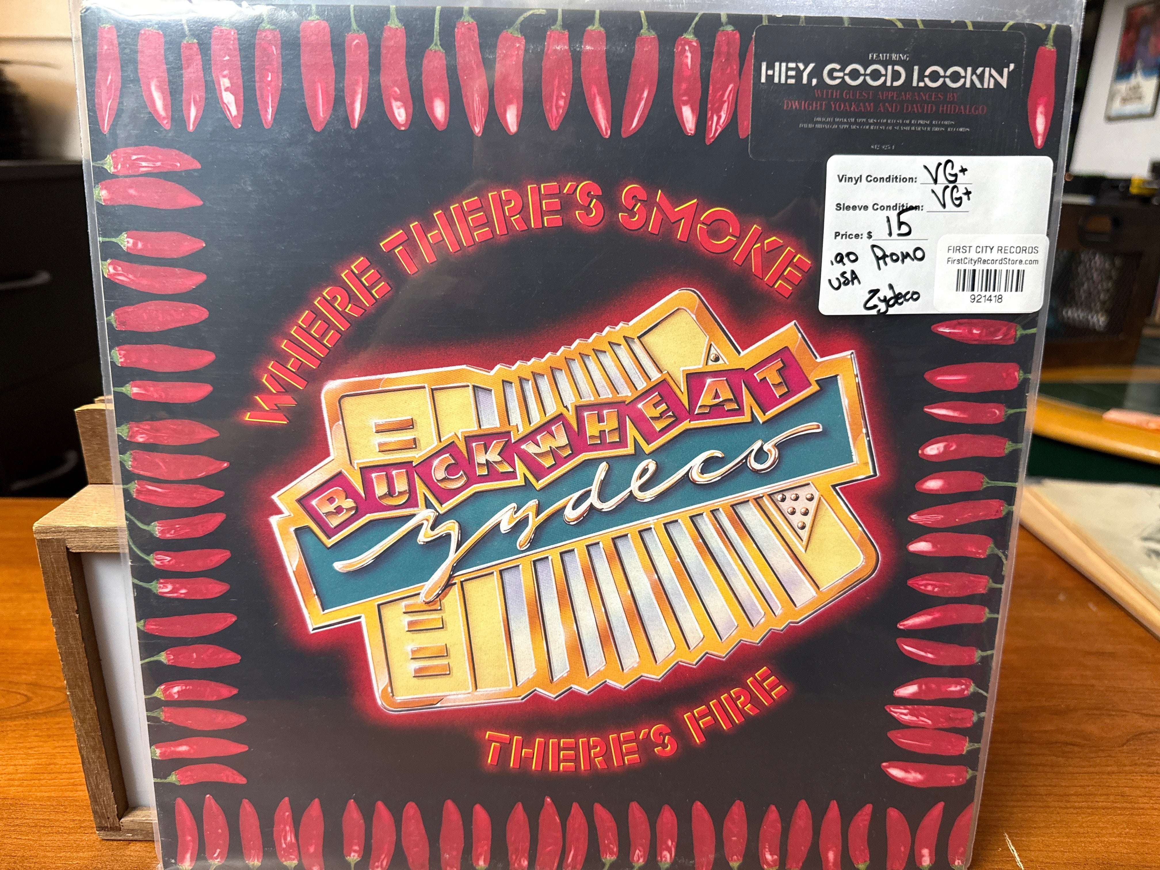 Buckwheat Zydeco - Where There's Smoke There's Fire (1990, Promo, USED)