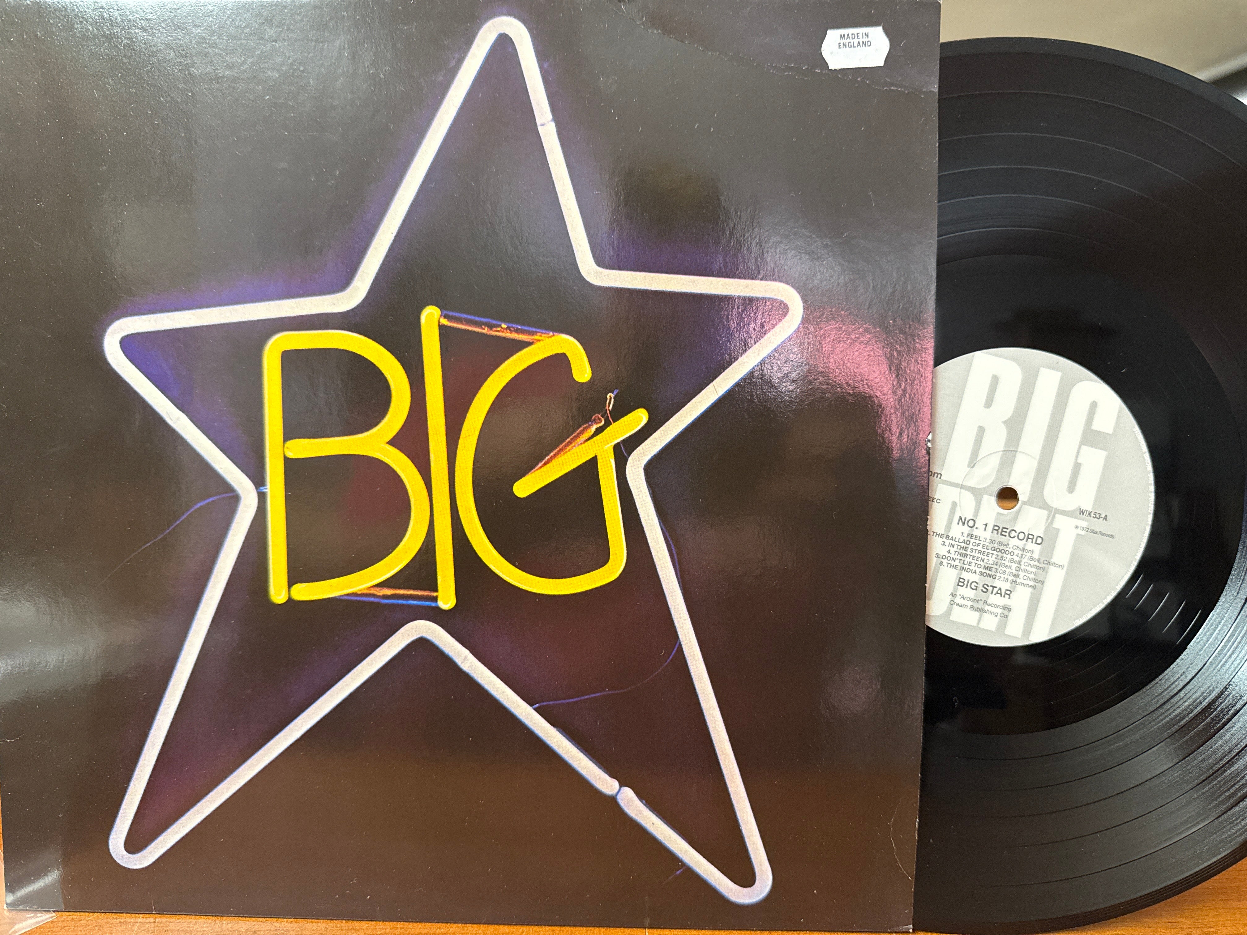 Big Star - #1 Record (1986, European Pressing, USED)