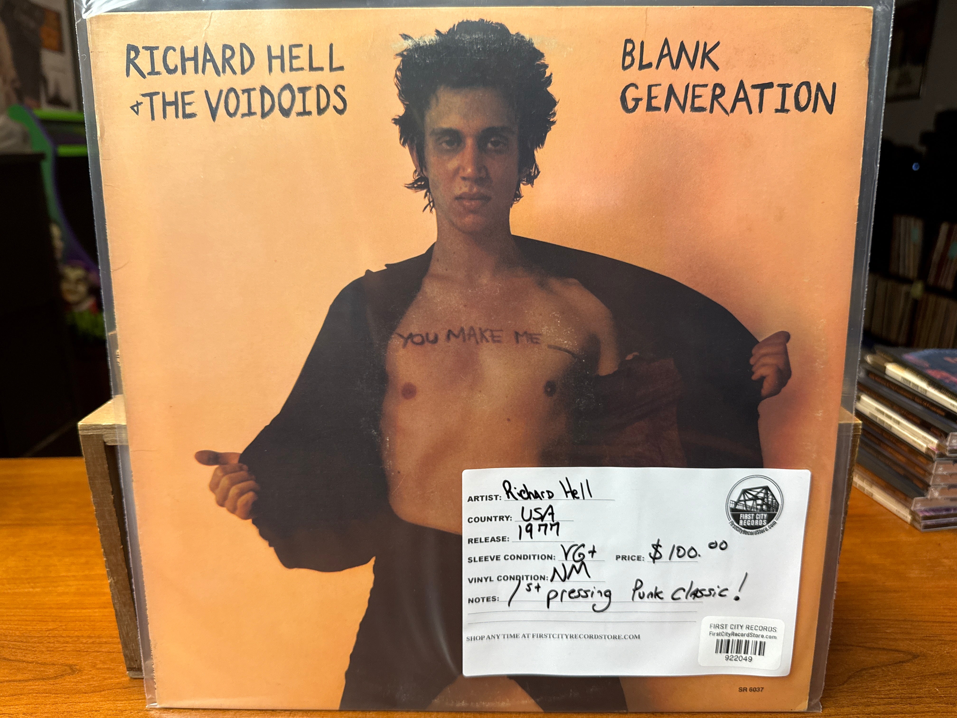 Richard Hell & the Voidoids - Blank Generation (1977, 1st Pressing, USED)