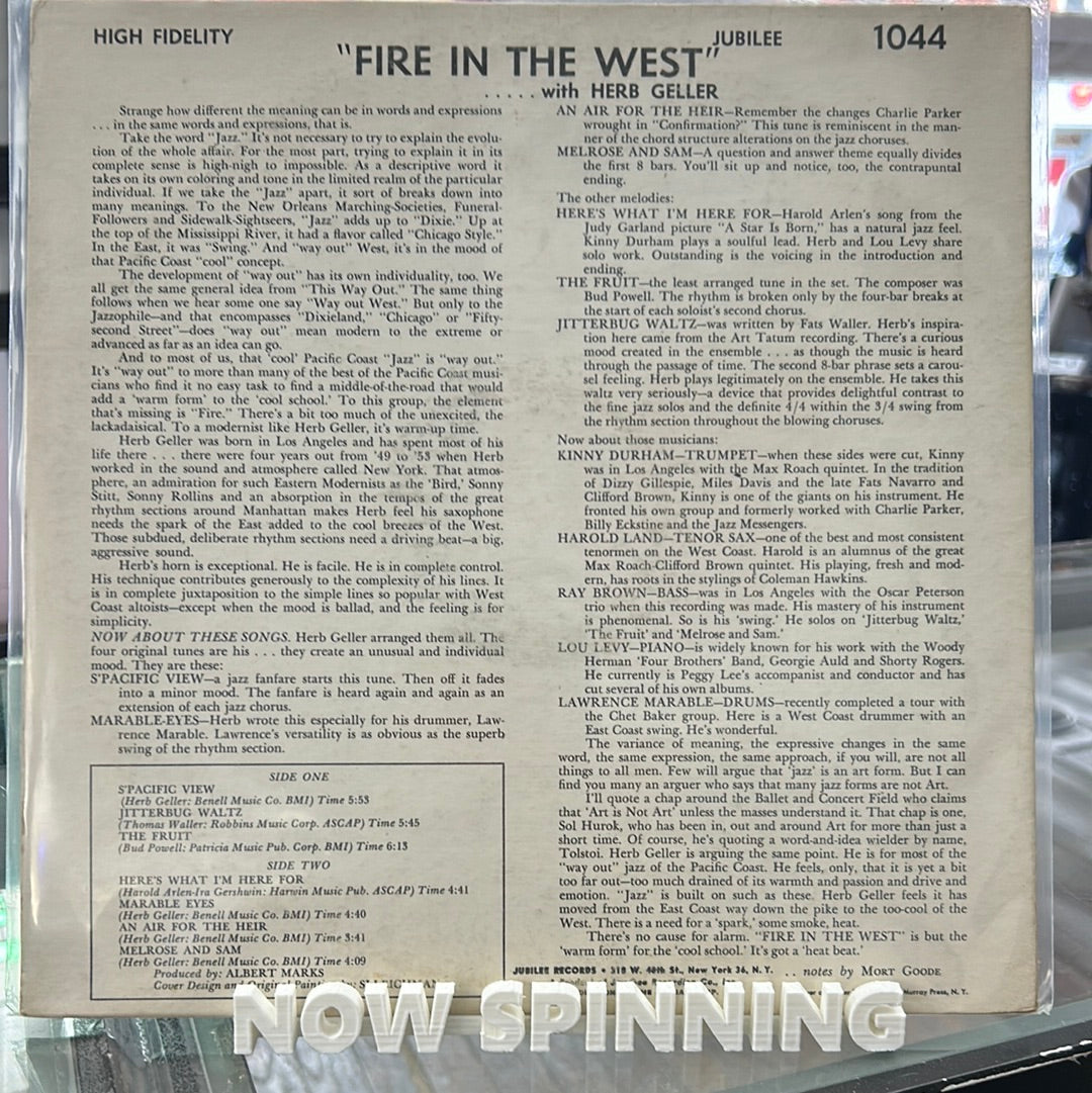 Herb Geller - Fire In The West