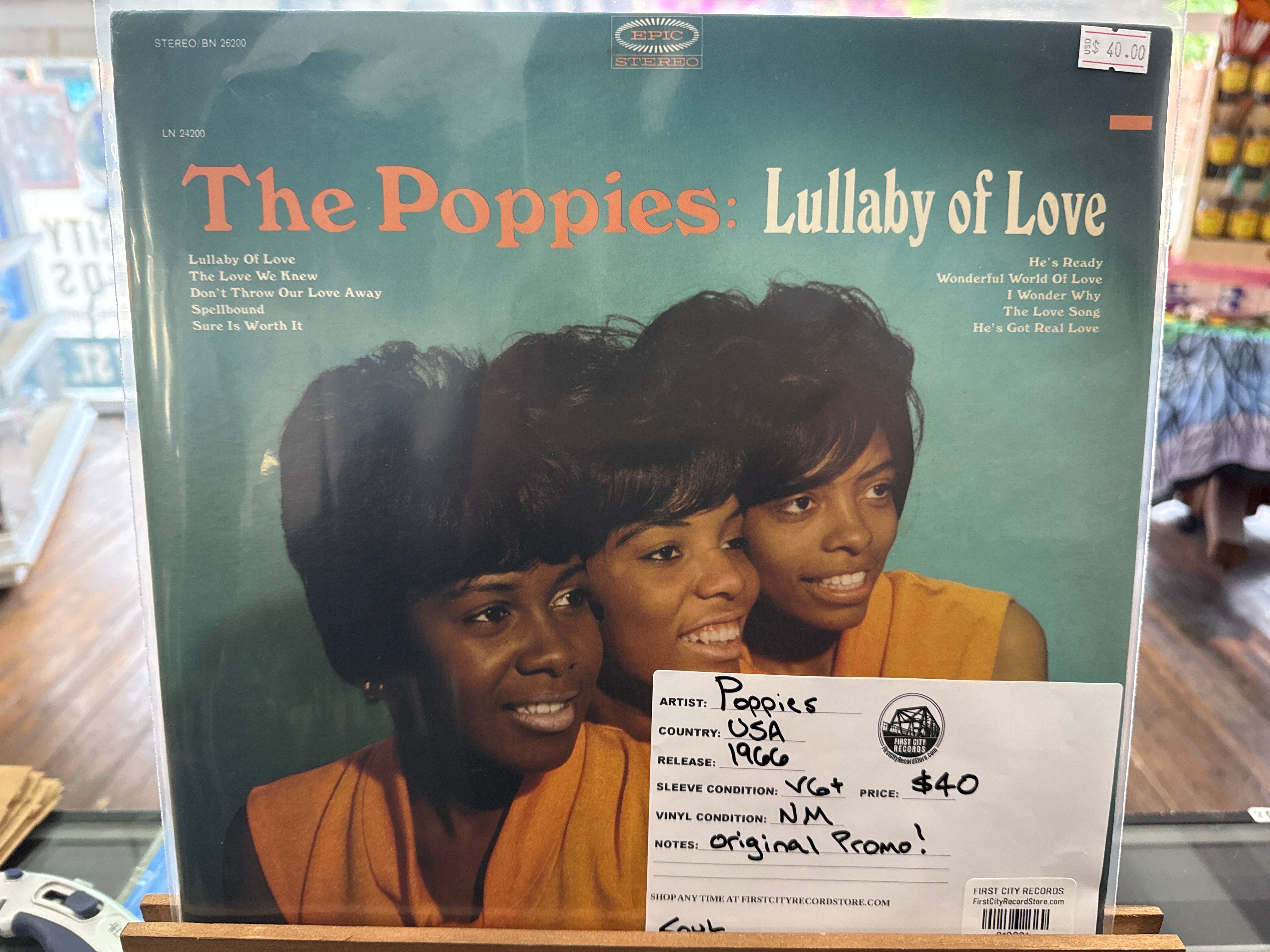 The Poppies - Lullaby of Love (1966, Promo, USED)