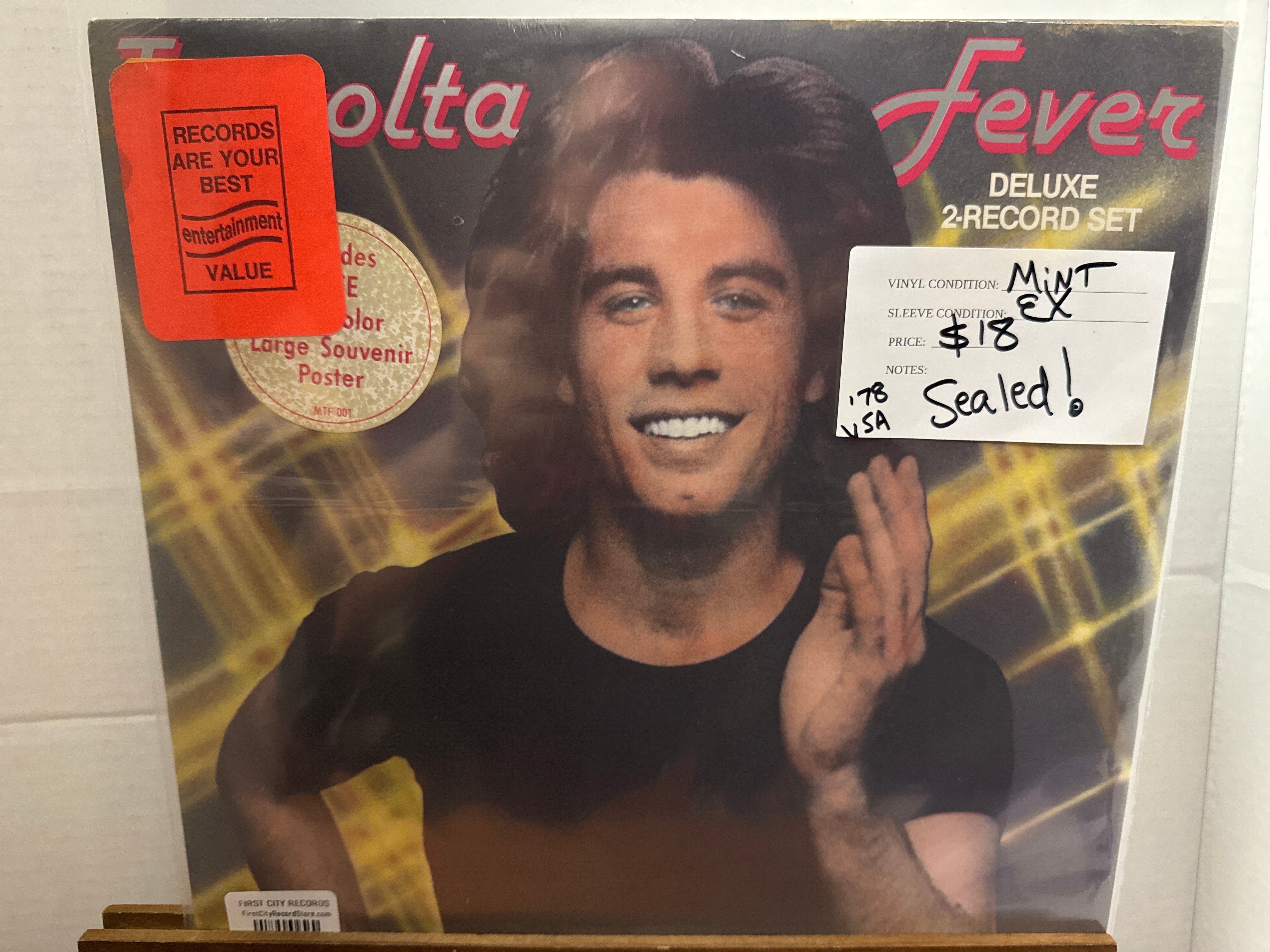 John Travolta - Travolta Fever (2xLP, 1978, SEALED, USED)