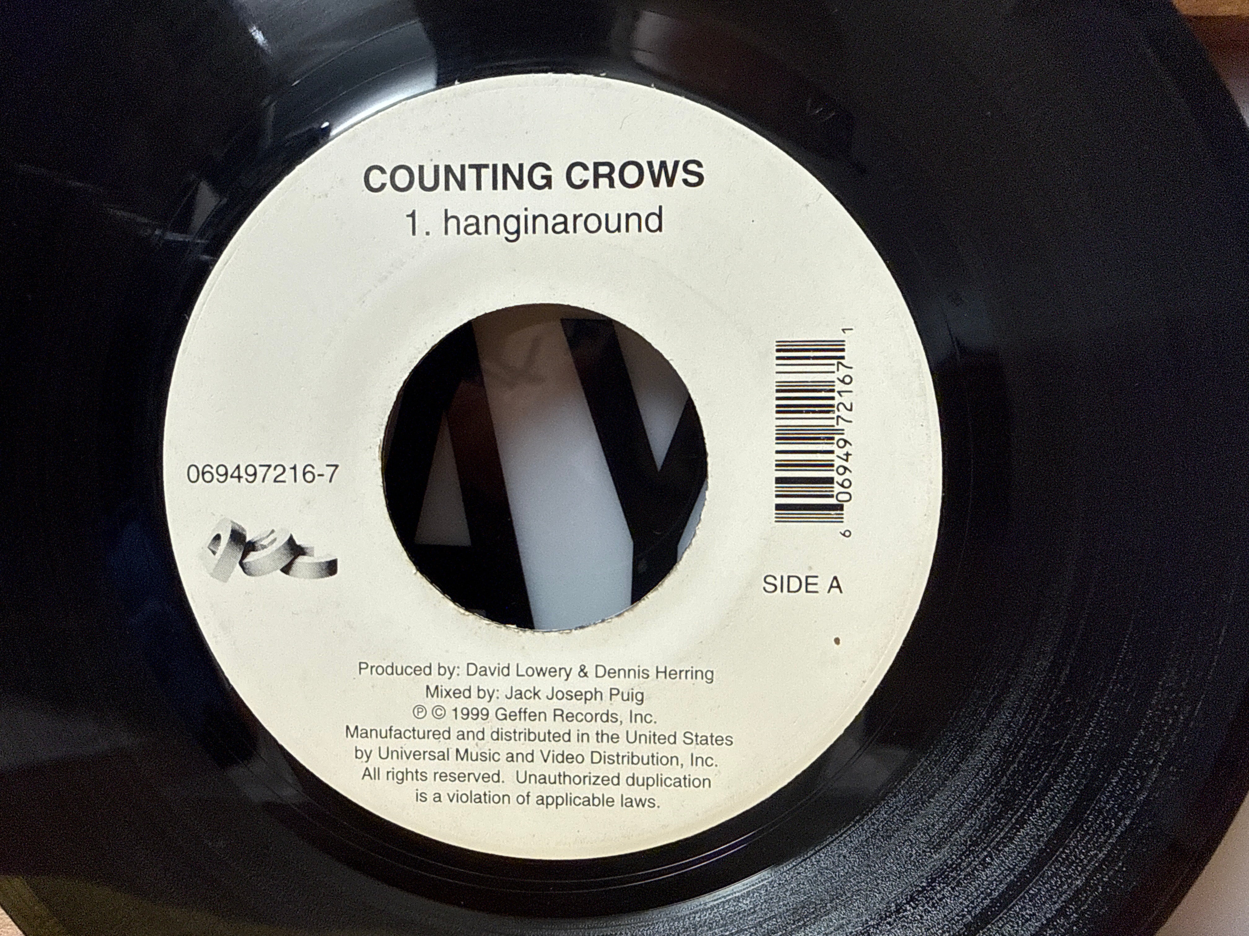 Counting Crows - Hangingaround/A Long December (1999, 7")