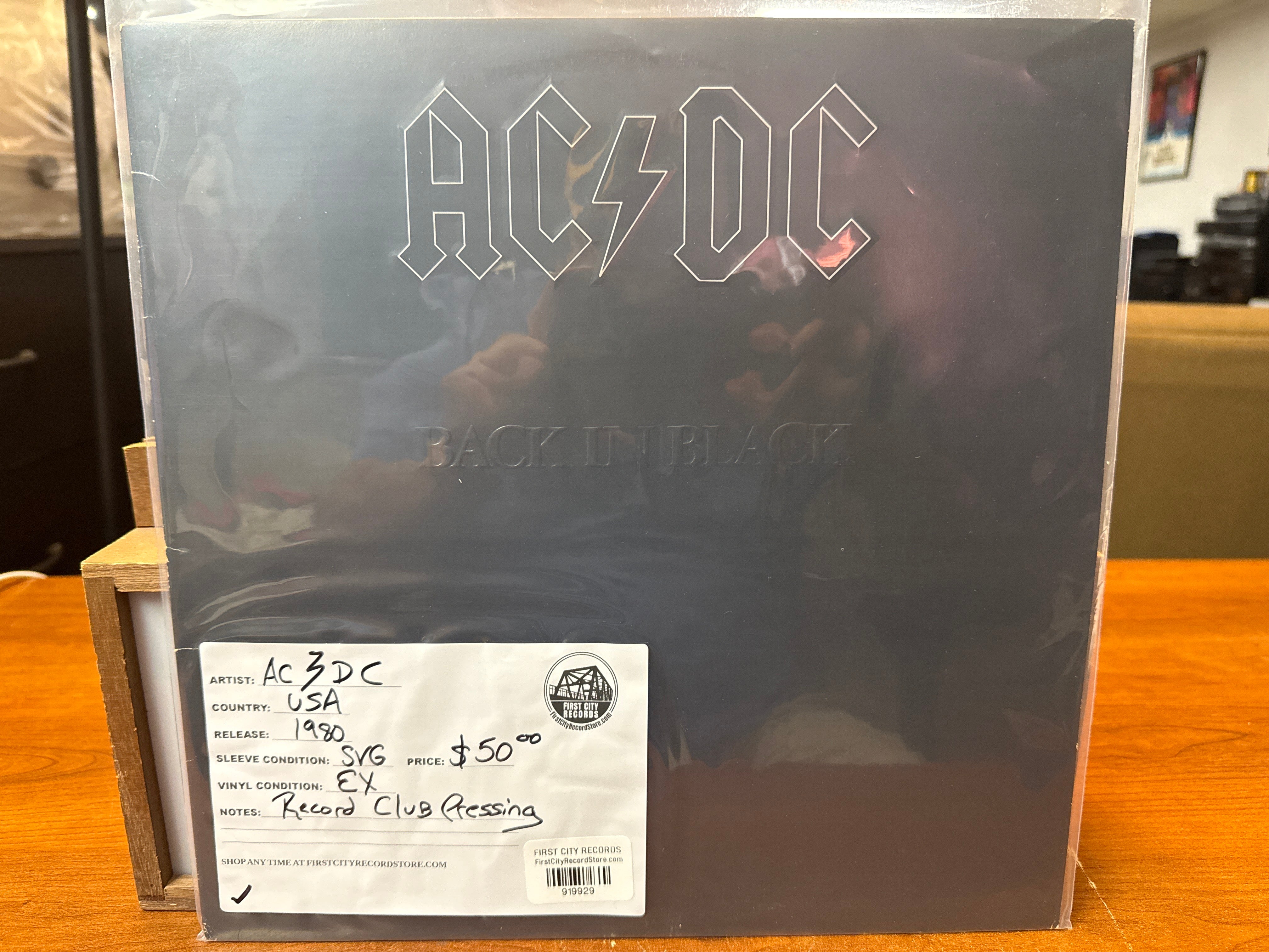 AC/DC - Back In Black (1980, Club Pressing, USED)