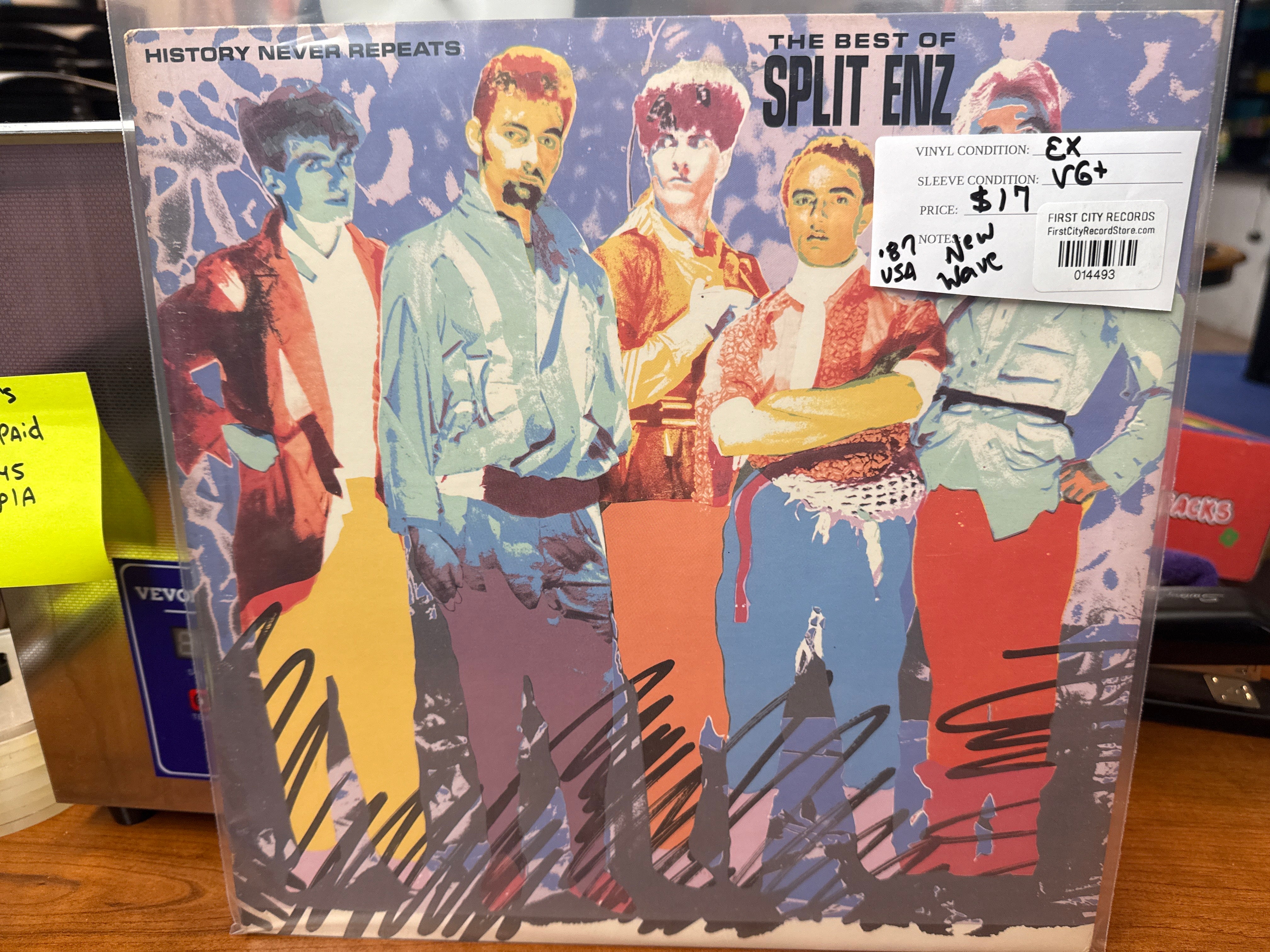 Split Enz ‎– History Never Repeats: The Best Of Split Enz (1987, USED)