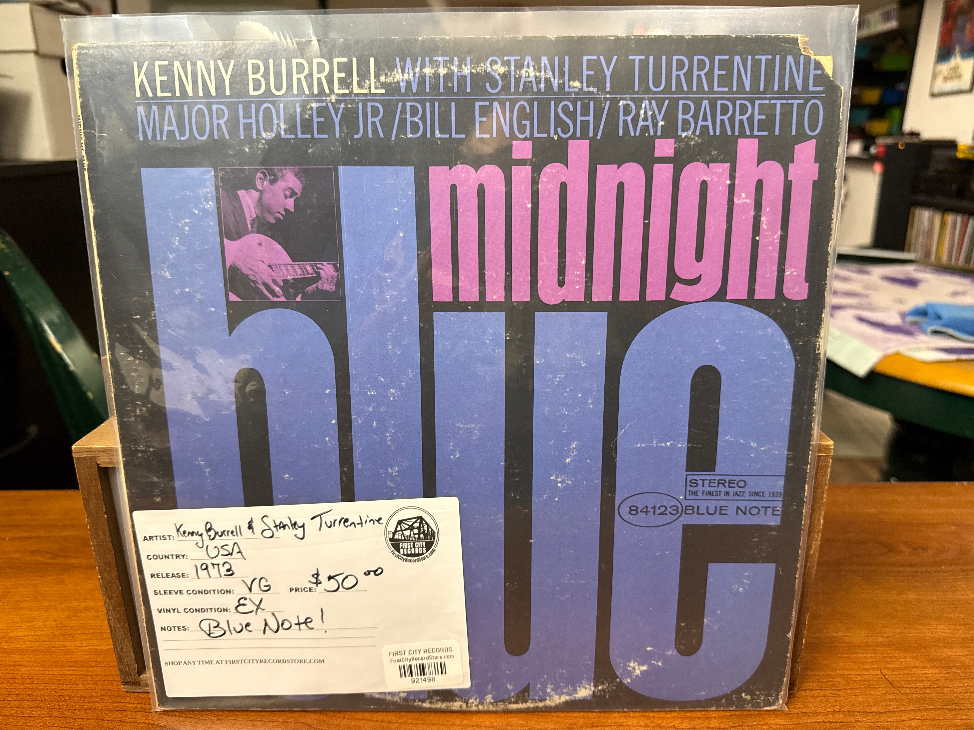 Kenny Burrell & Stanley Turrentine - Midnight Blue (1973, Blue Note, USED)