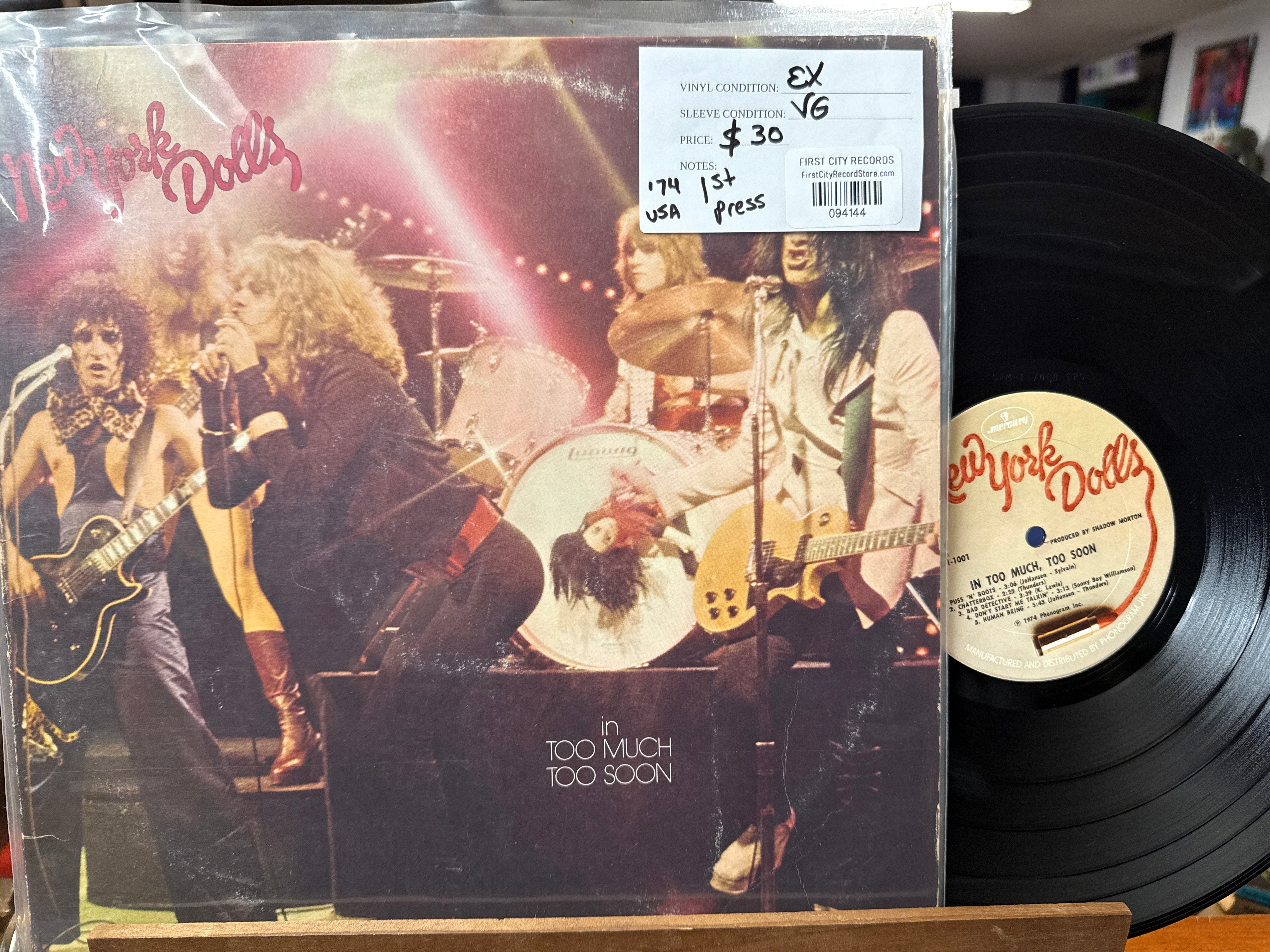 New York Dolls - In Too Much Too Soon (1st Pressing, USED)