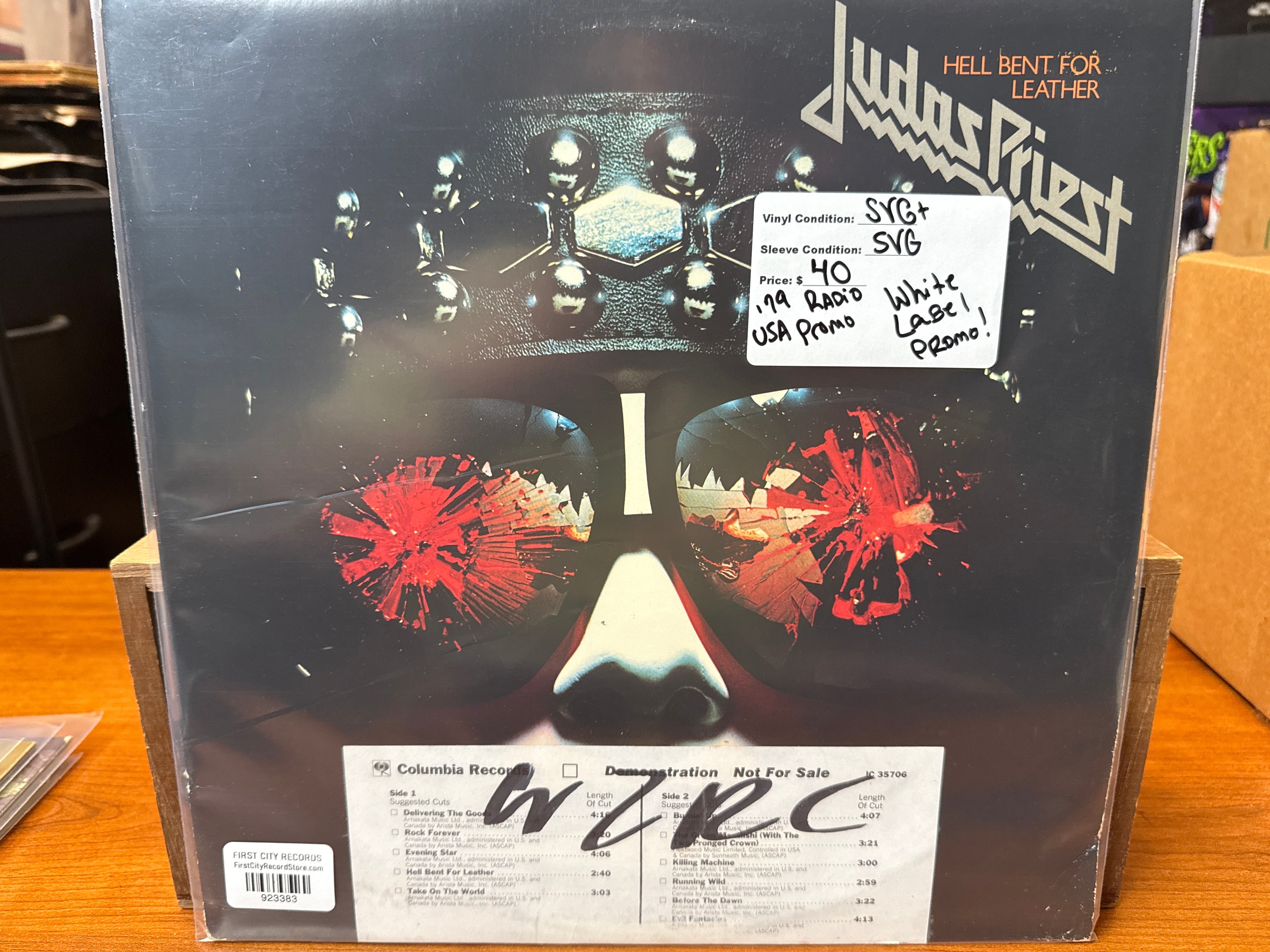 Judas Priest - Hell Bent For Leather (1979, White Label Promo, USED)