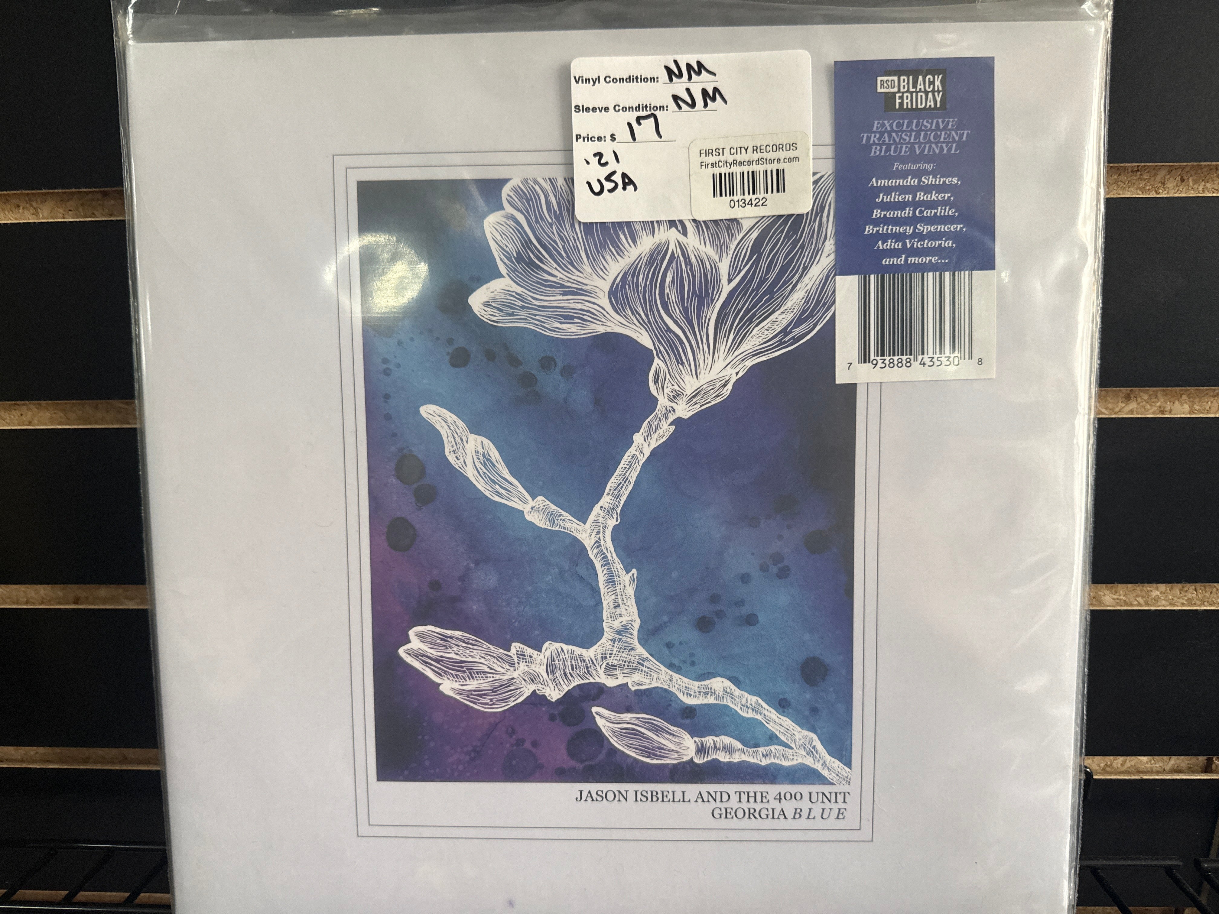 Jason Isbell and the 400 Unit - Georgia Blue (2021, Blue Vinyl, USED)