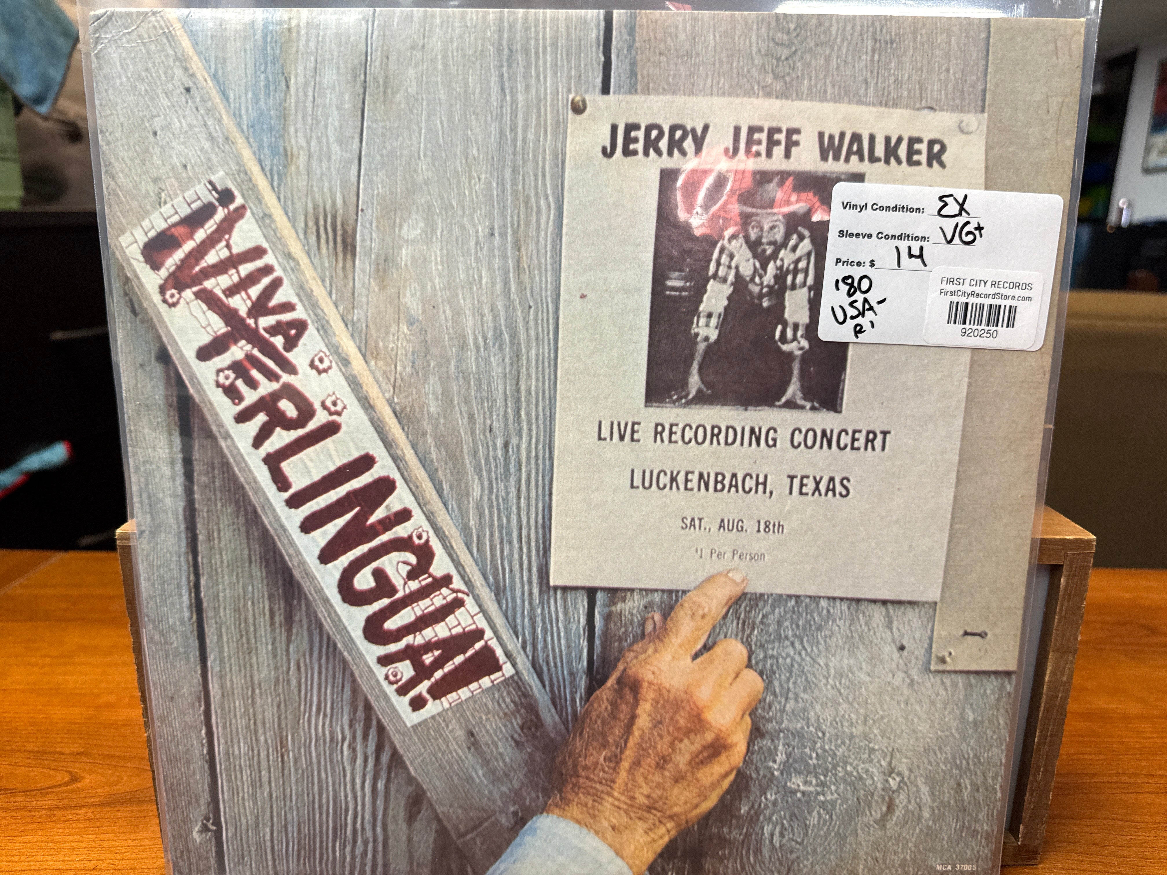 Jerry Jeff Walker - Viva Terlingua! (1980, USED)