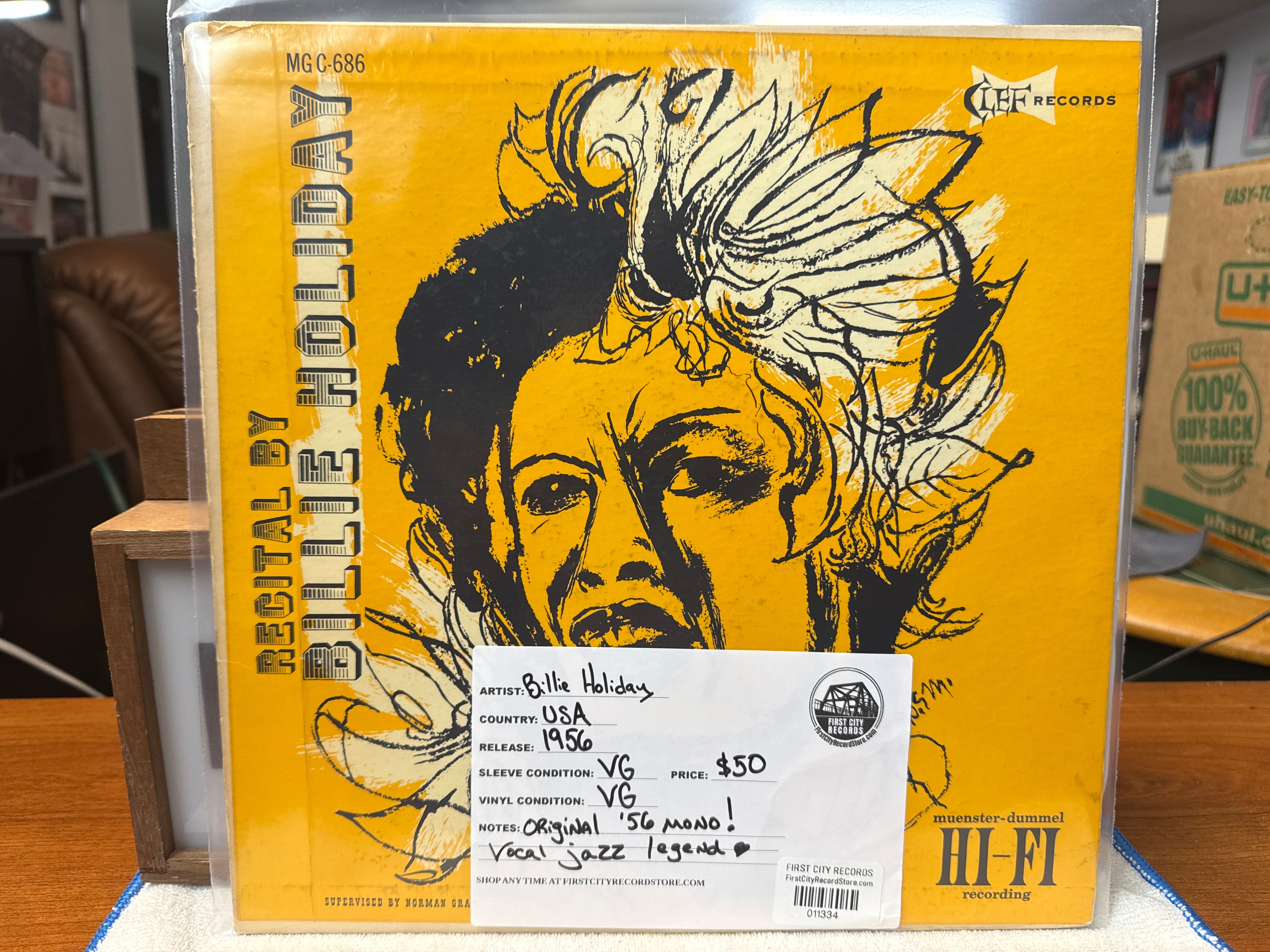 Billie Holiday - Recital By Billie Holiday (1956, Mono, USED)