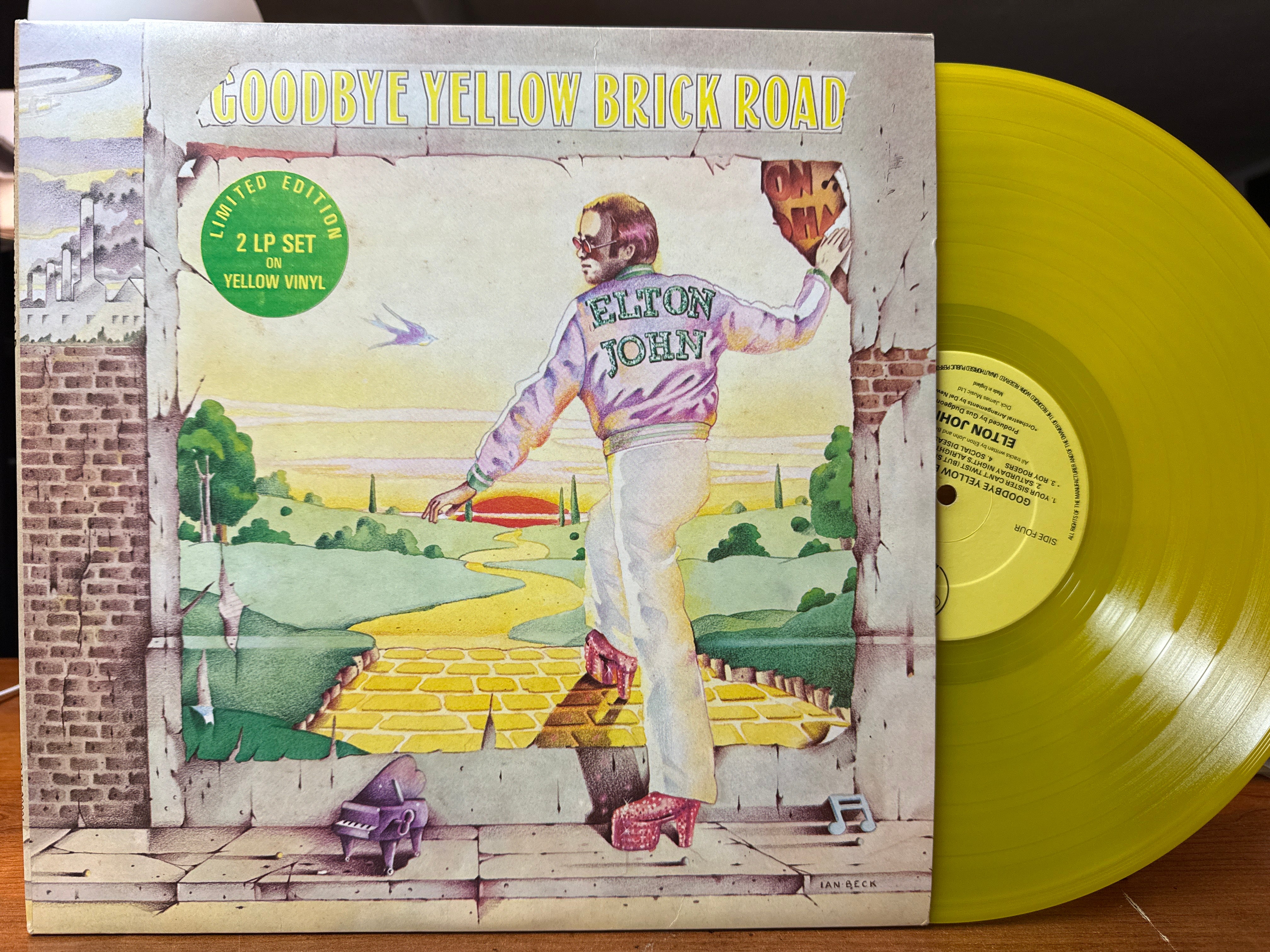 Elton John - Goodbye Yellow Brick Road (1978, U.K. Press, Yellow Vinyl, USED)