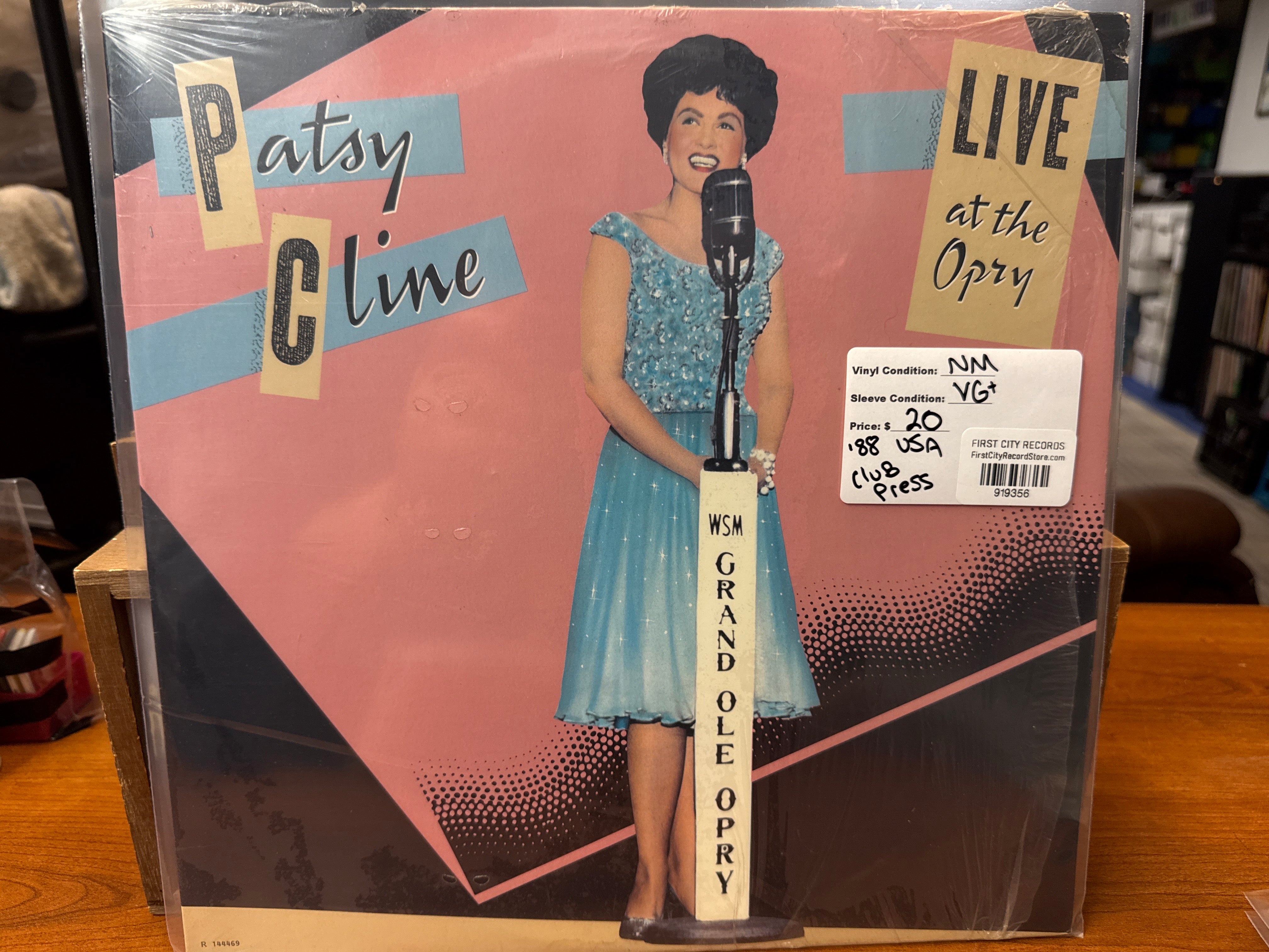 Patsy Cline - Live at the Opry (1988, Club Pressing, USED)