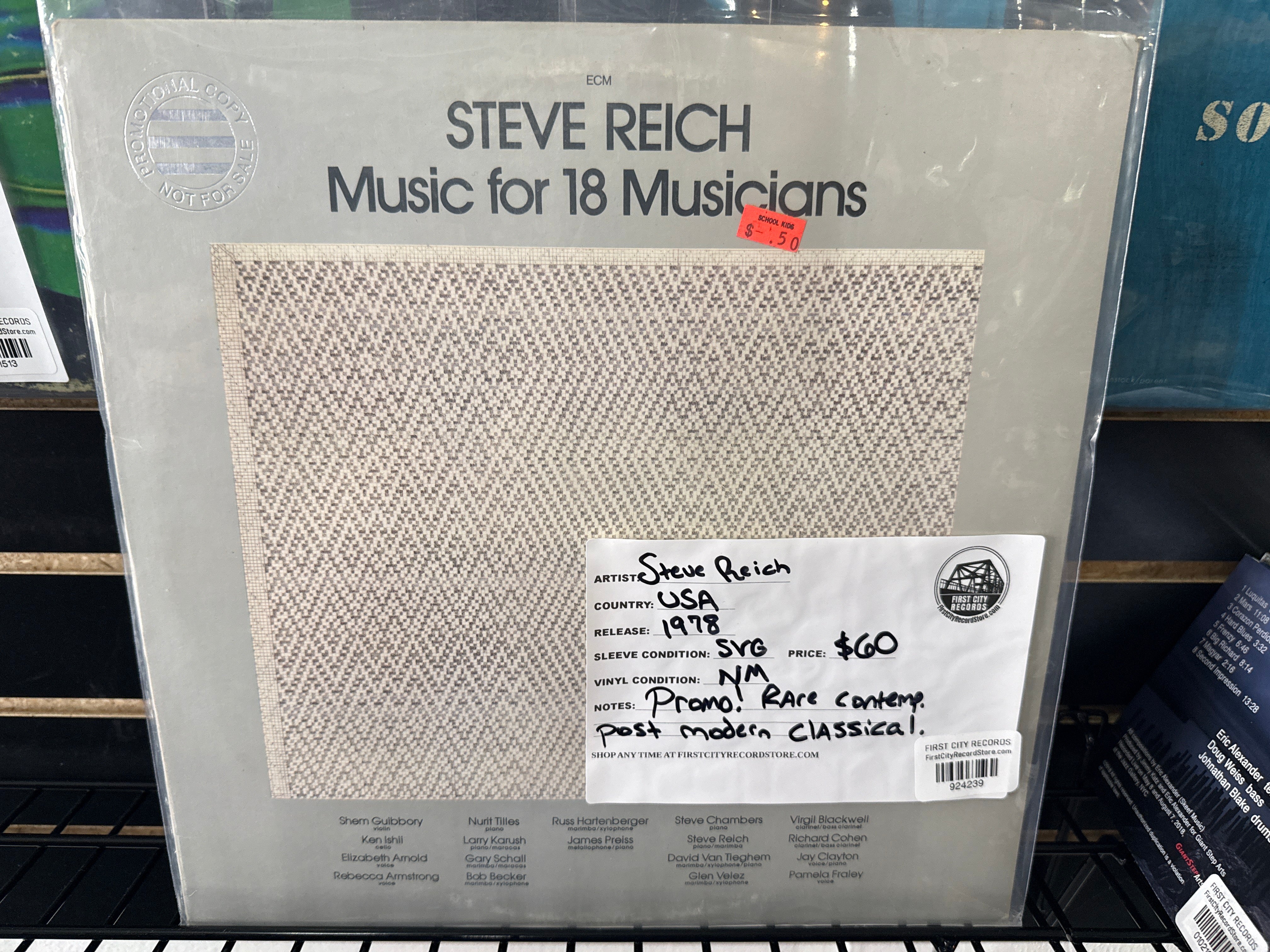 Steve Reich - Music For 18 Musicians (1978, USED)