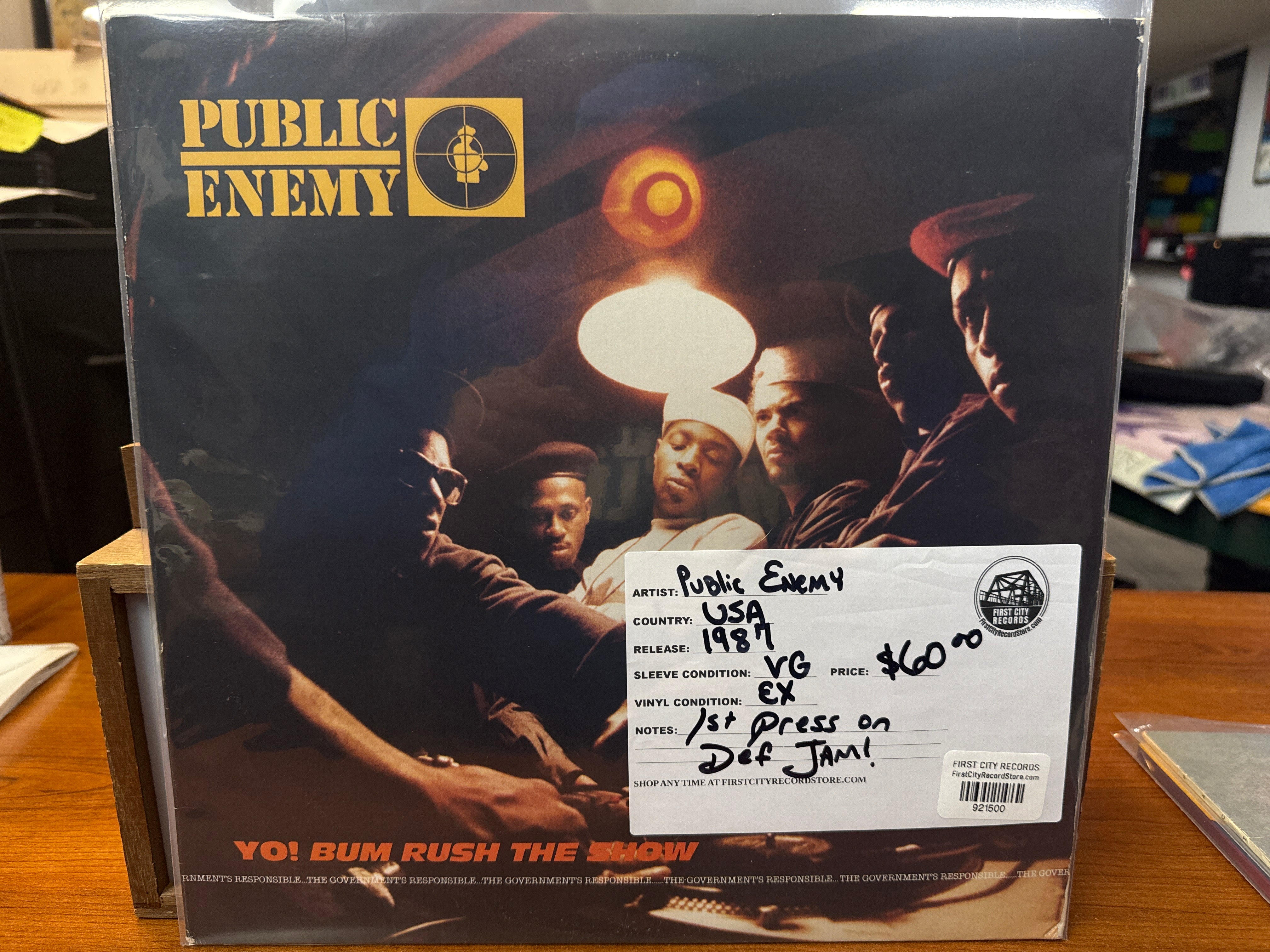 Public Enemy ‎– Yo! Bum Rush The Show (1987, 1st Pressing, USED)