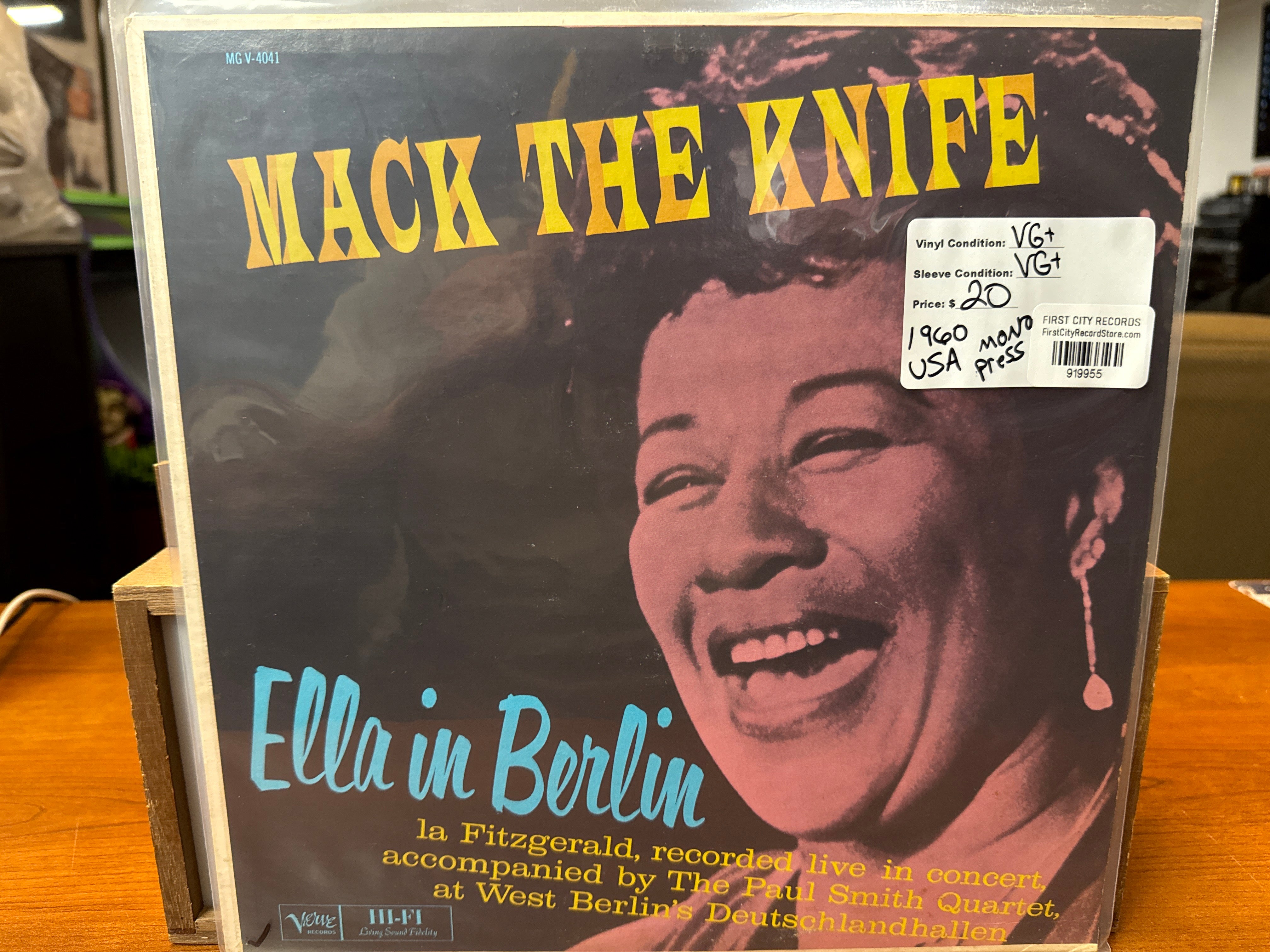 Ella Fitzgerald - Ella in Berlin: Mack the Knife (1960, Mono, USED)