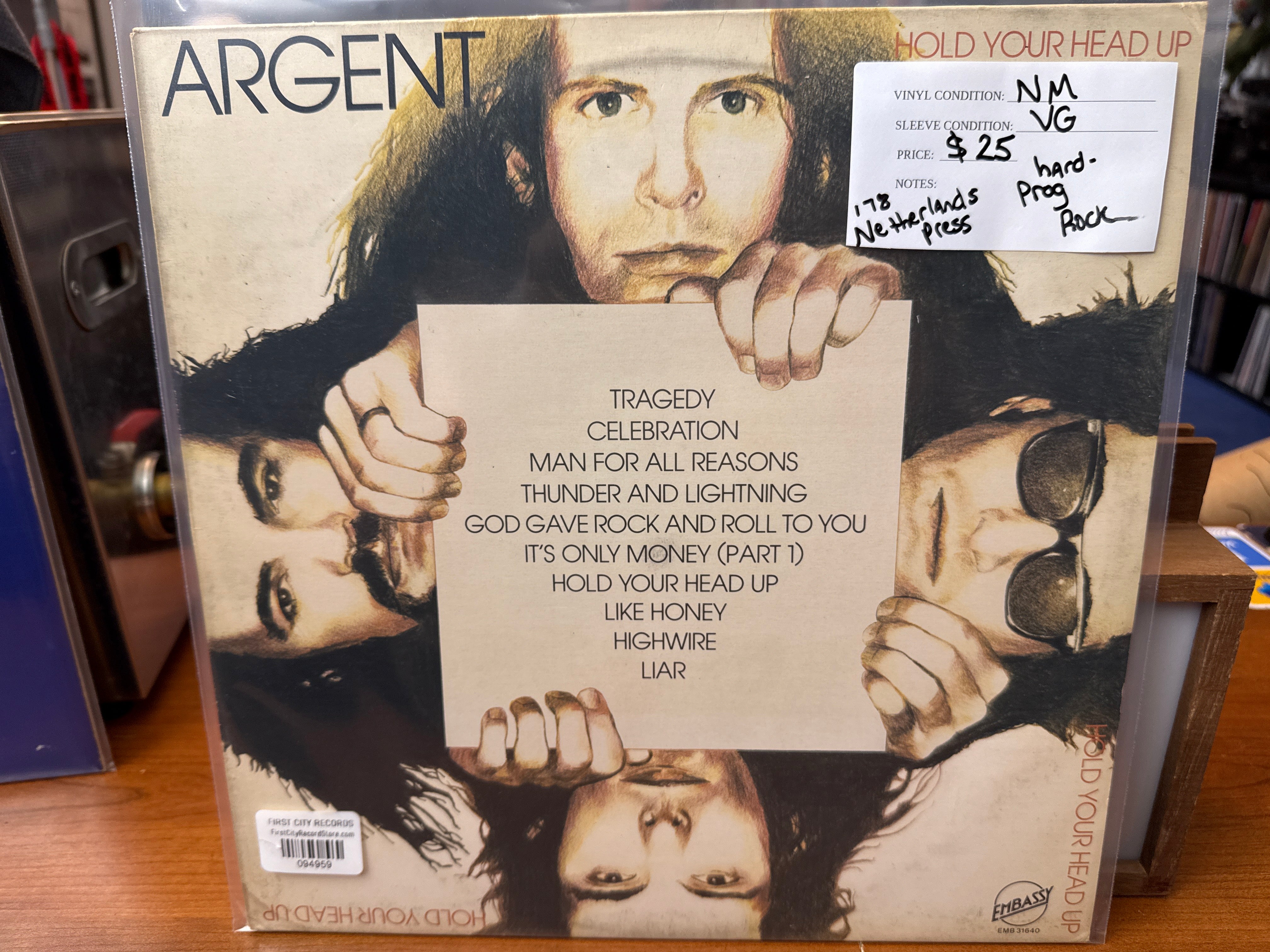Argent - Hold Your Head Up (1978, Netherlands Pressing, USED)