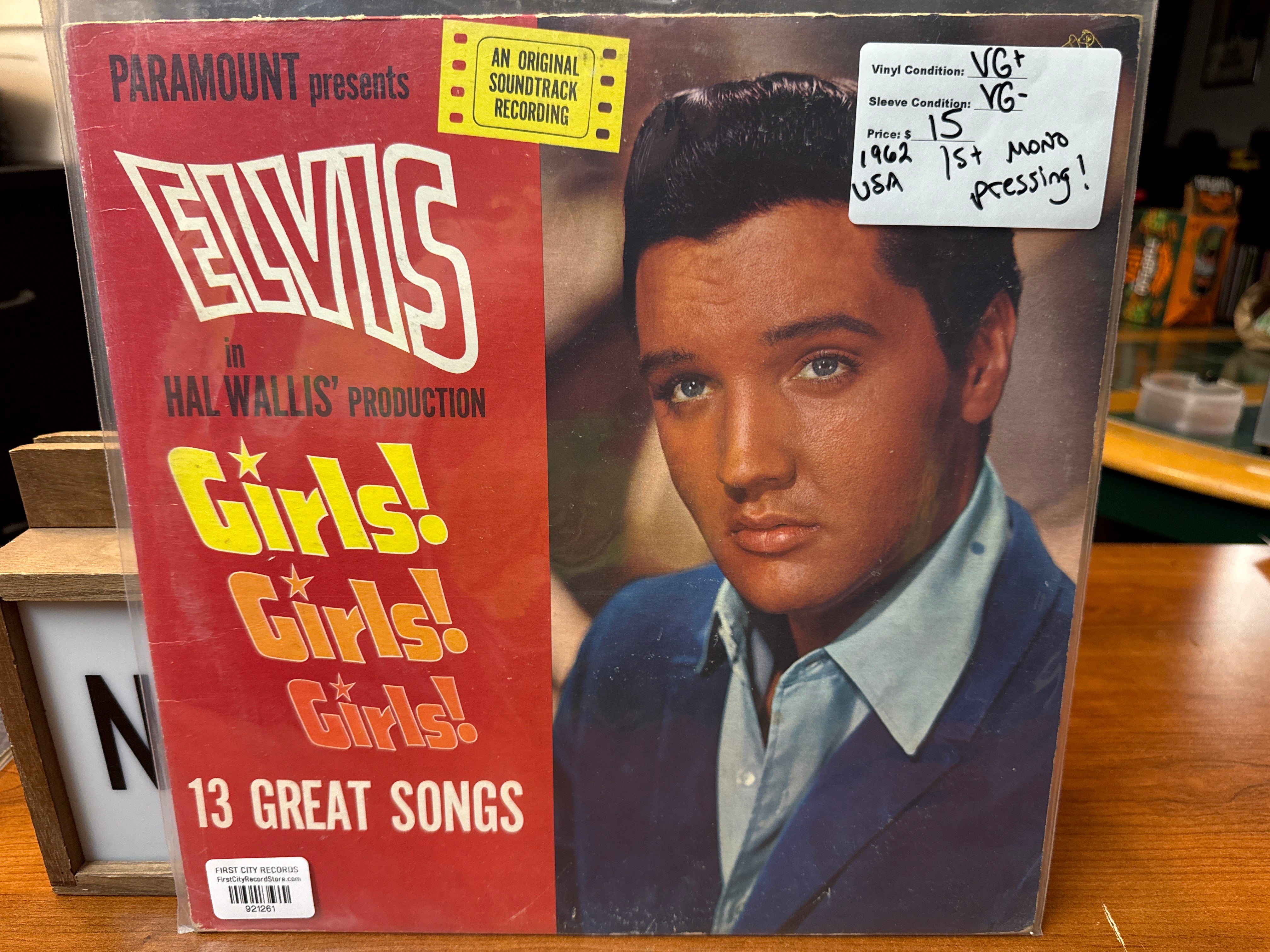 Elvis Presley - Girls Girls Girls Soundtrack (1962, 1st Mono, USED)