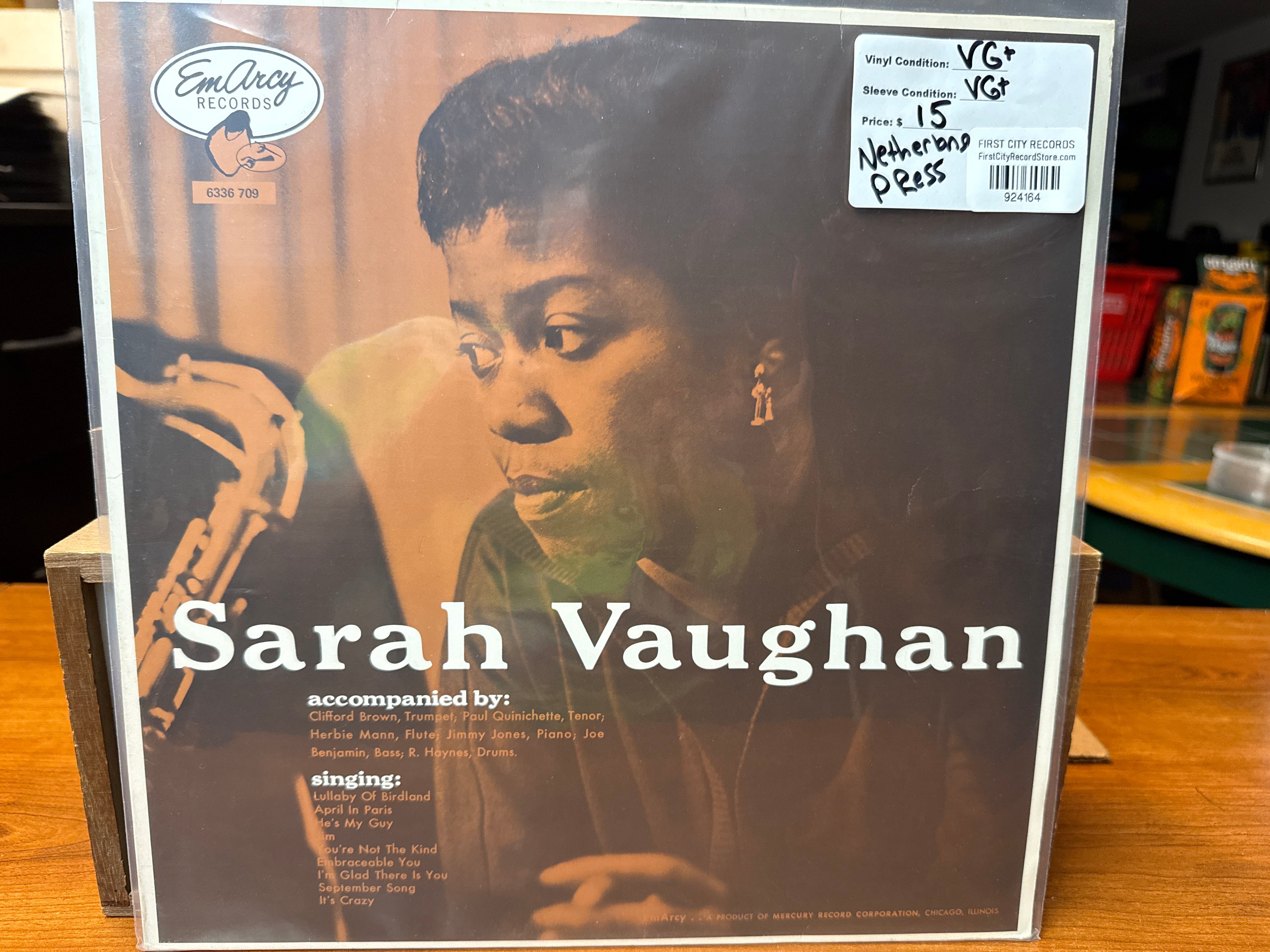 Sarah Vaughan - Self Titled (Netherlands Pressing, USED)
