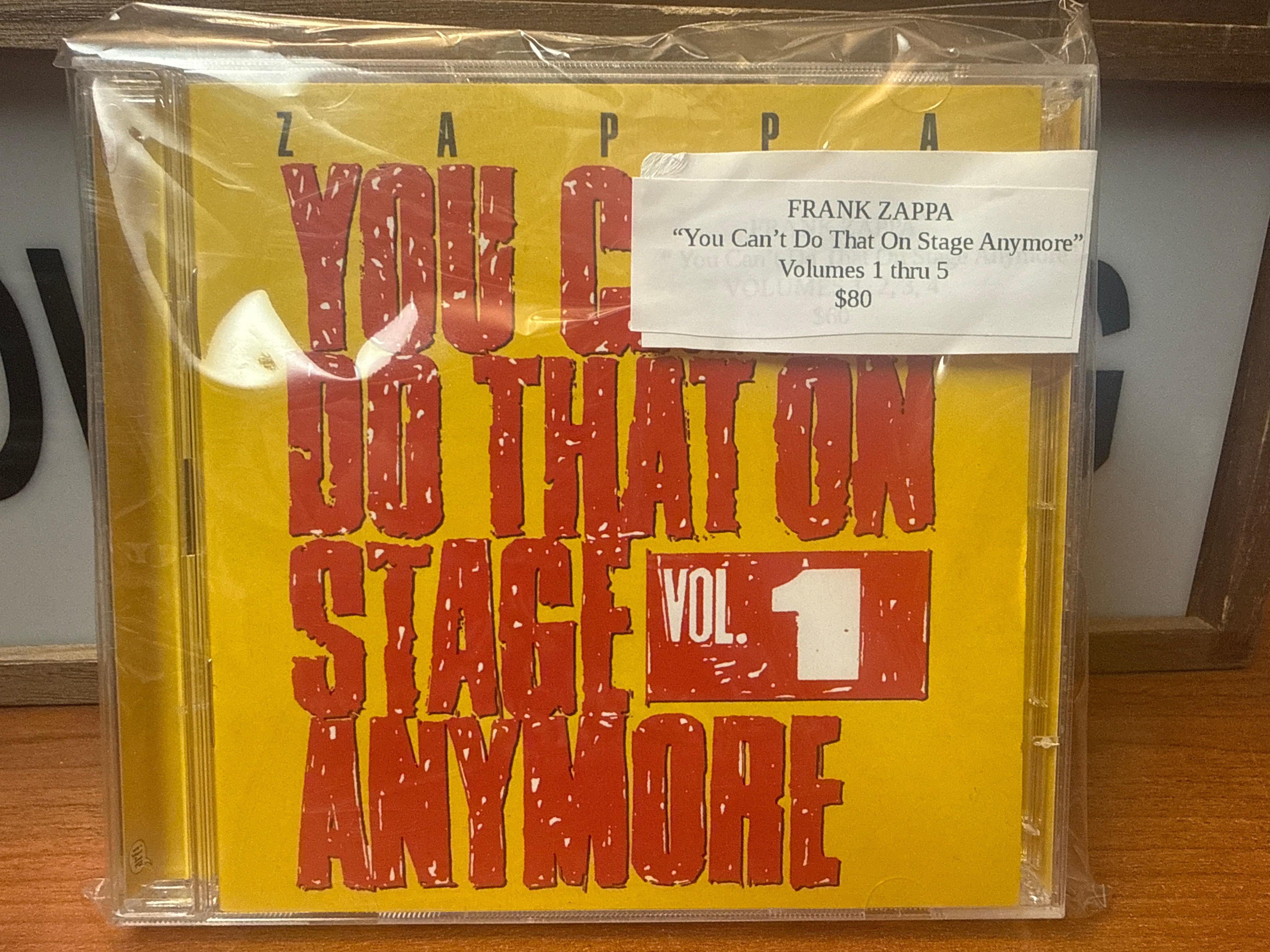 Frank Zappa - You Can't Do That On Stage Anymore BUNDLE (Volumes 1-5, CD)