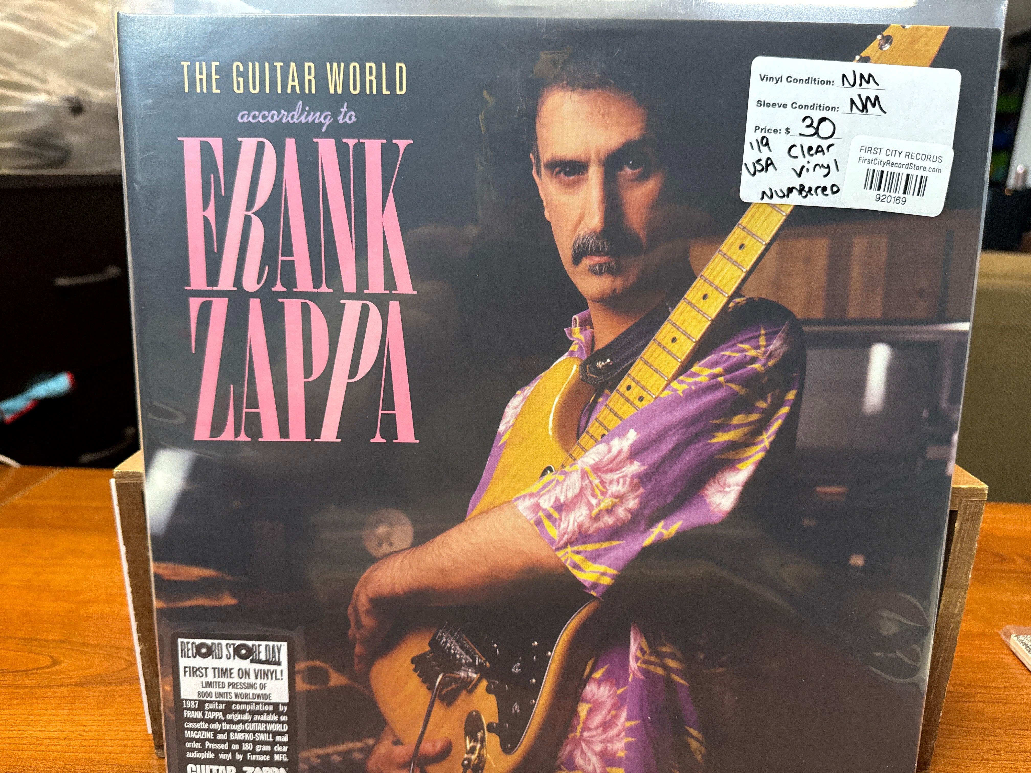 Frank Zappa - the Guitar World According To...(2019, Clear Vinyl, Numbered, USED)