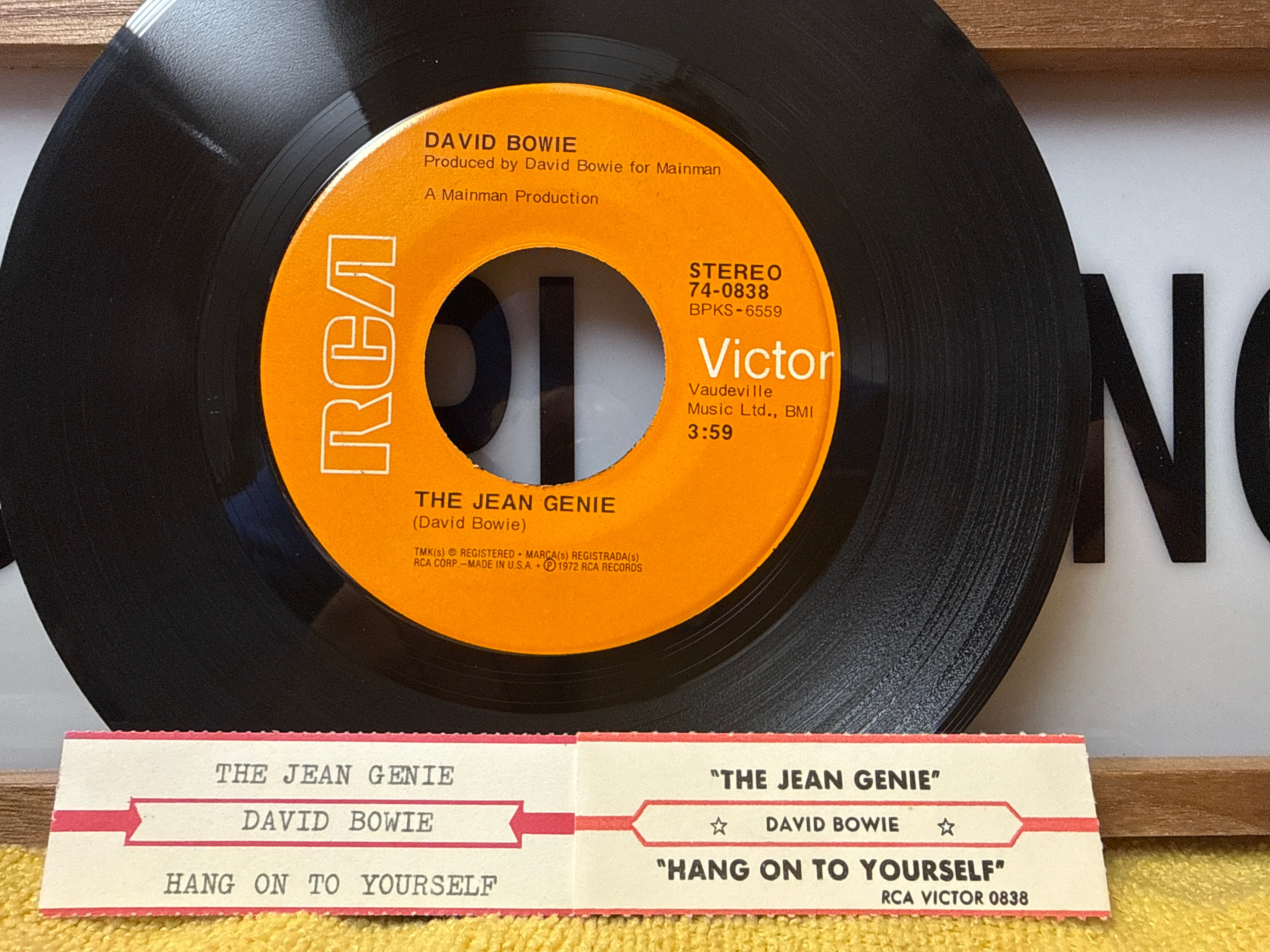 David Bowie - Jean Genie/Hang on to Yourself (1972, 7")