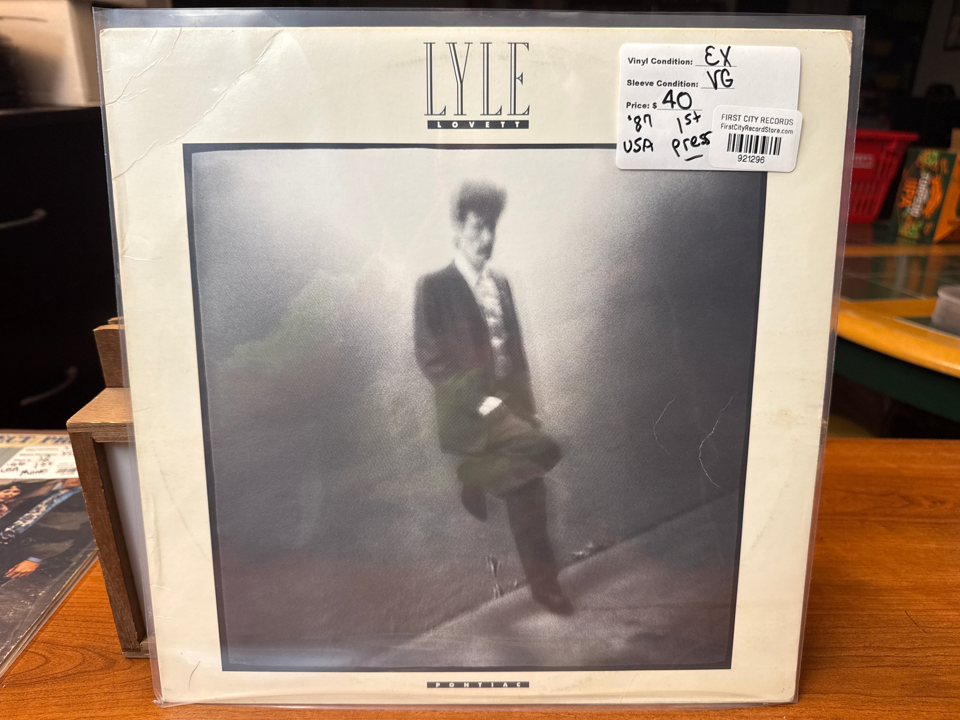 Lyle Lovett ‎– Pontiac (1987, 1st Pressing, Promo, USED)