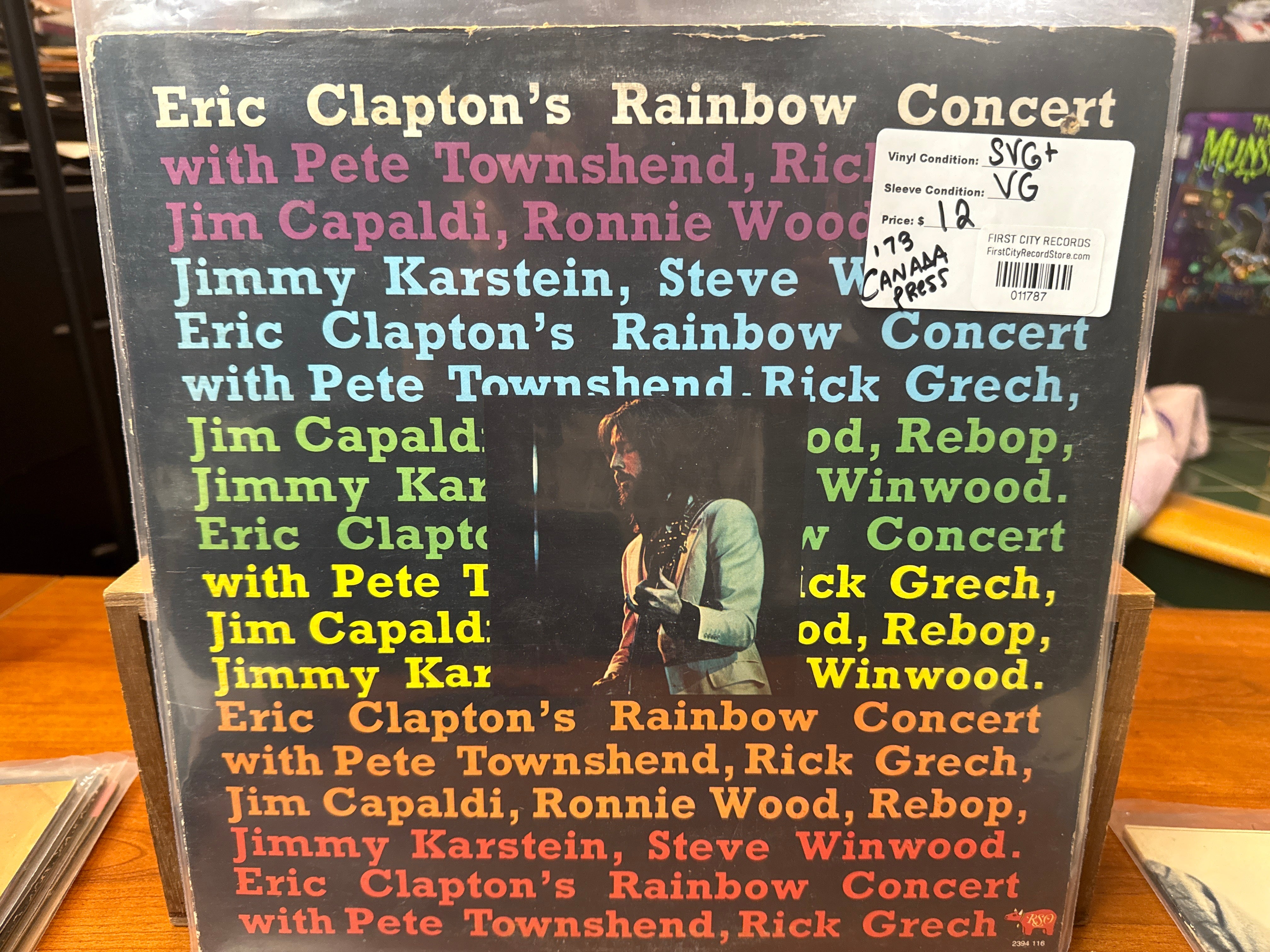 Eric Clapton - Rainbow Concert (1973, Canadian Pressing, USED)