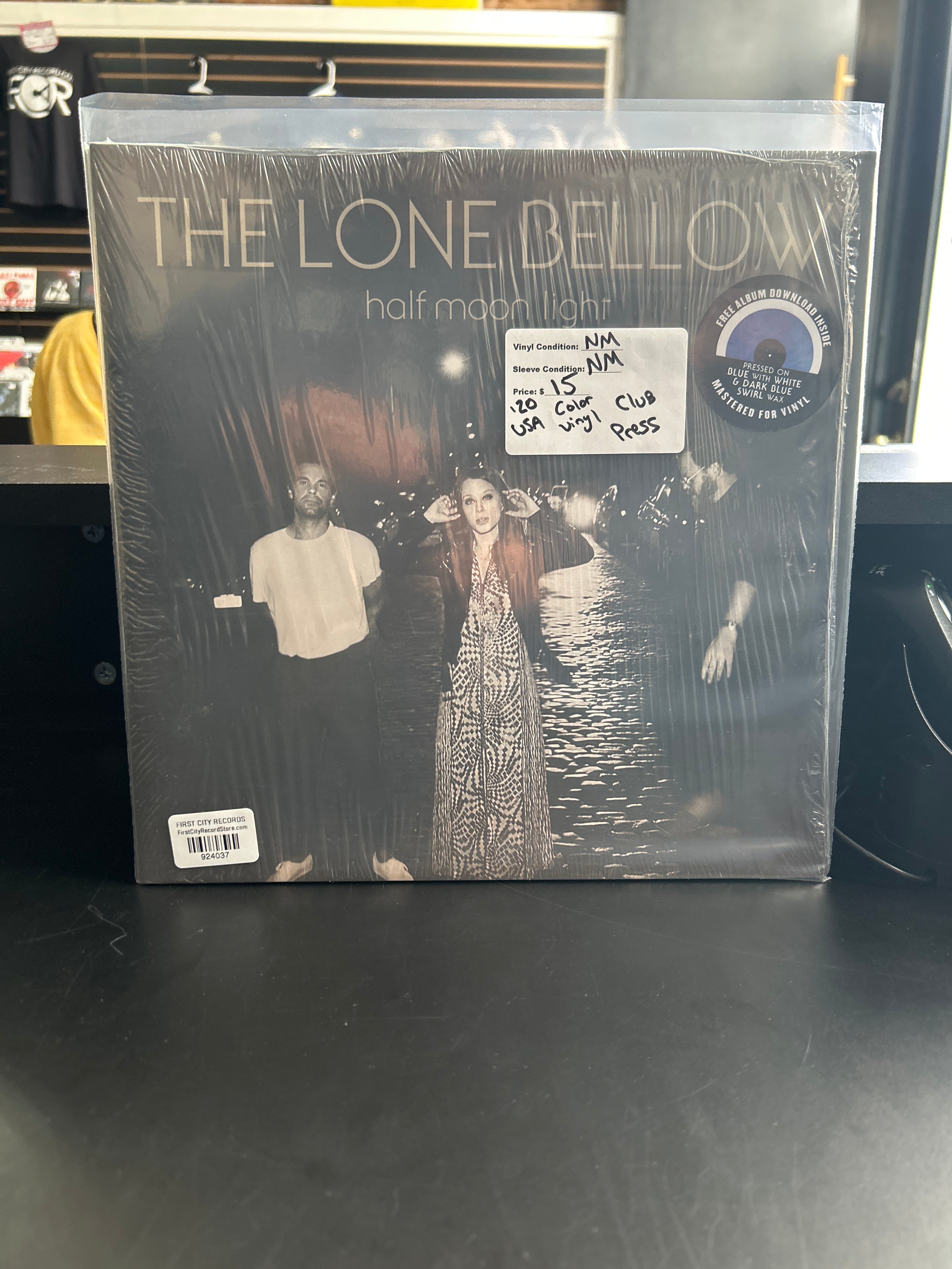 Lone Bellow - Half Moon Light (2020, Blue/White Swirl Vinyl, USED)